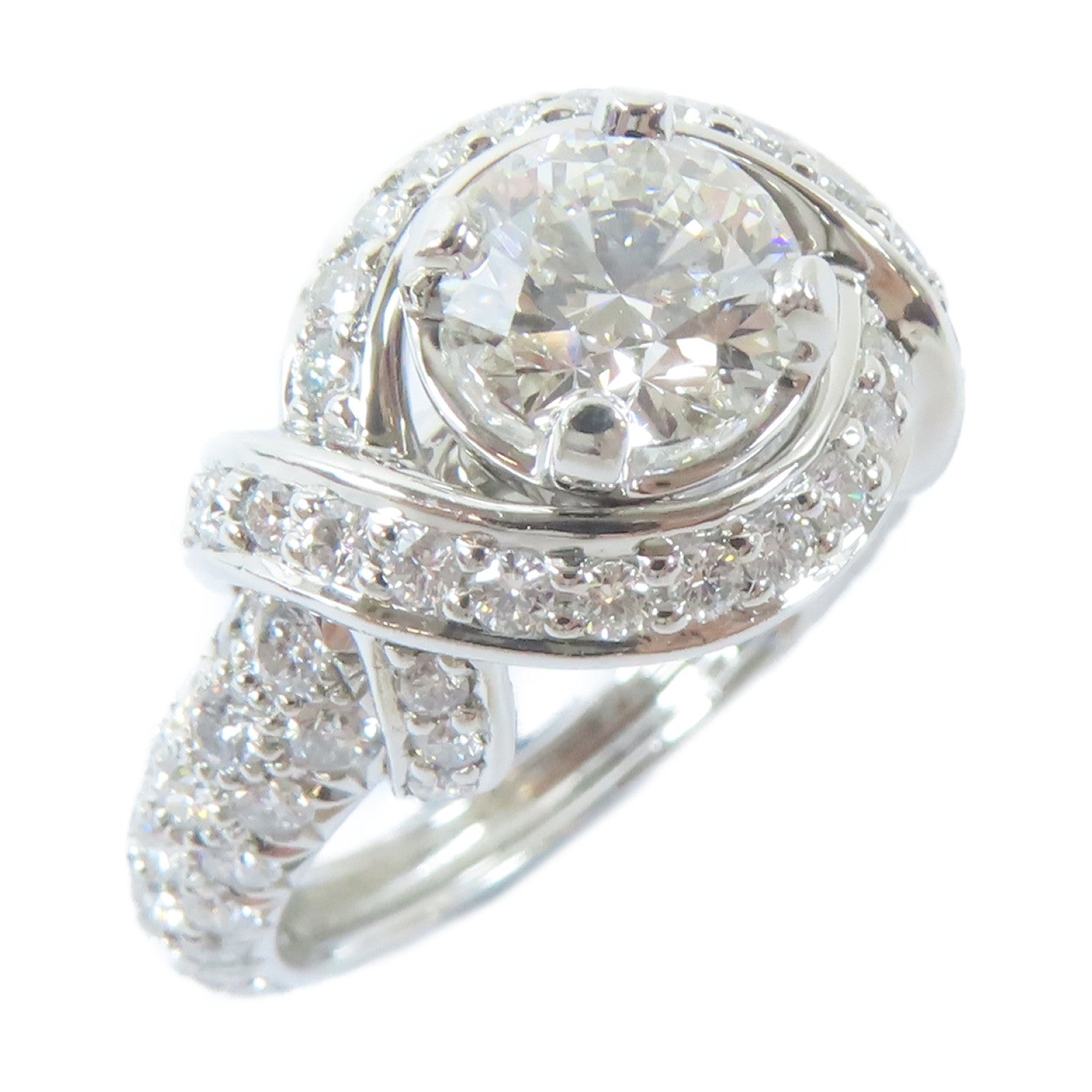 TIFFANY＆CO PT950白金Diamond Ring 1.02ct鑽石戒指US#6