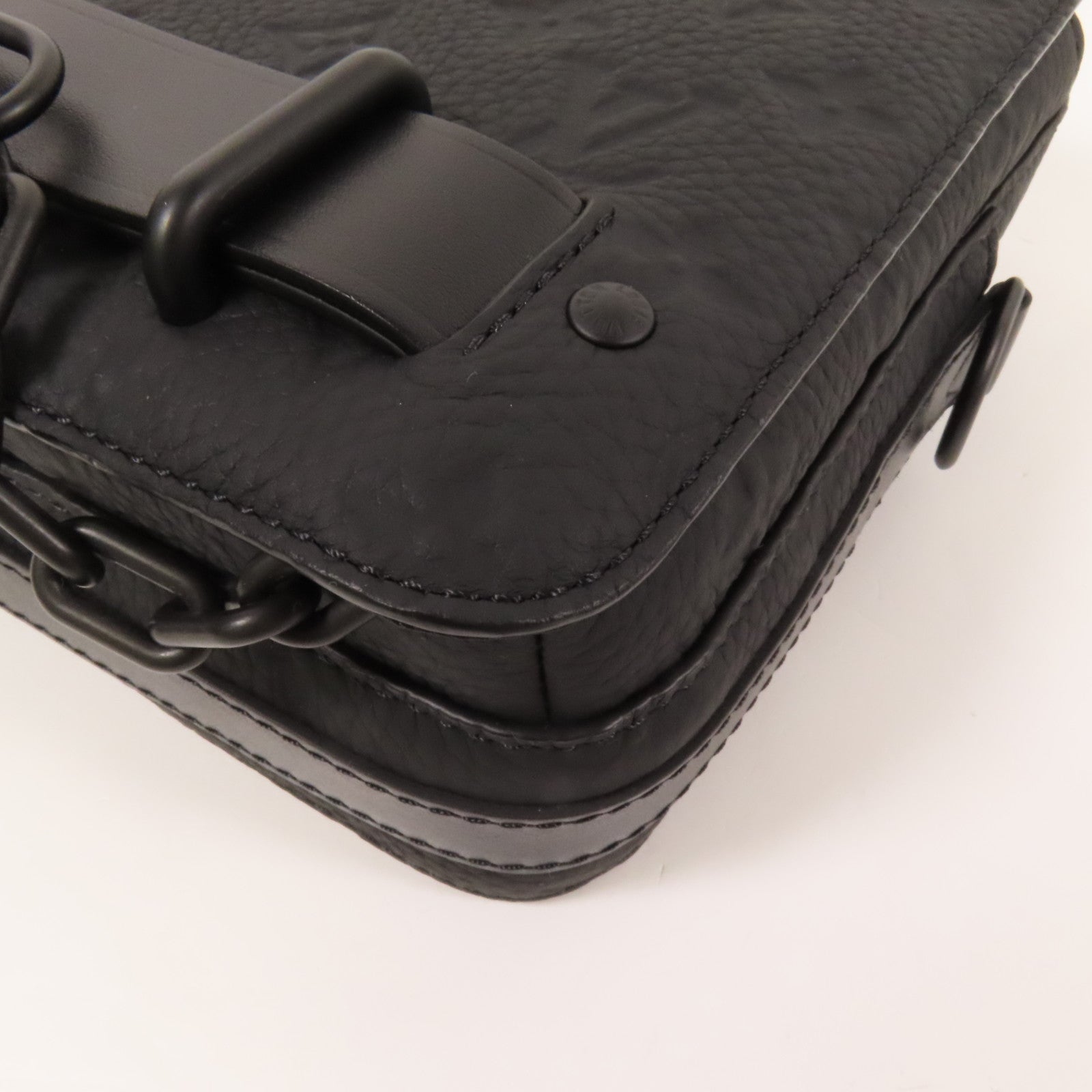 LOUIS VUITTON Monogram Taurillon Steamer Messenger肩背袋