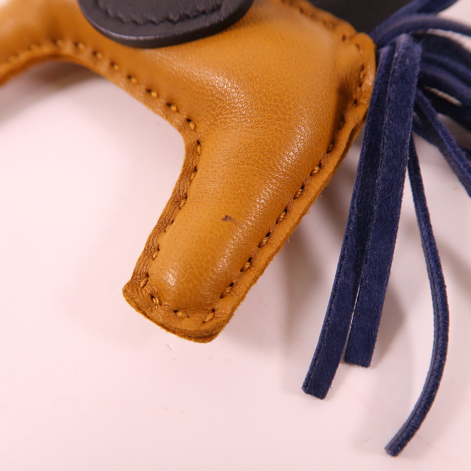 HERMES 【激減優惠】Swift/Milo皮革Rodeo Pegase PM掛飾Sesame