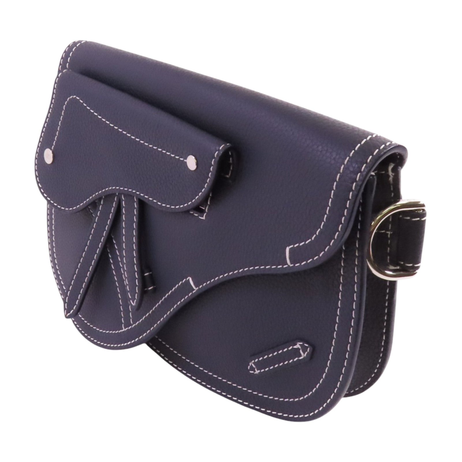 Dior 牛皮皮革Saddle Messenger Bag銀扣肩背袋