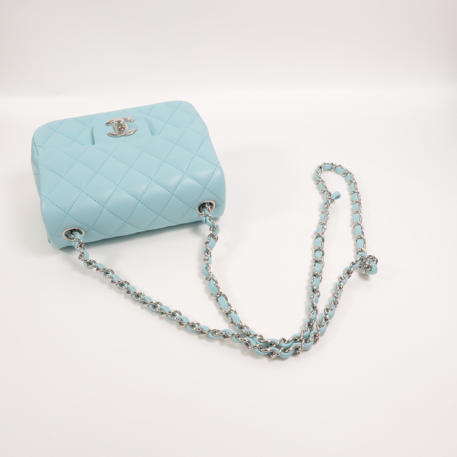 CHANEL 羊皮皮革Mini Classic 17鏈帶肩背袋