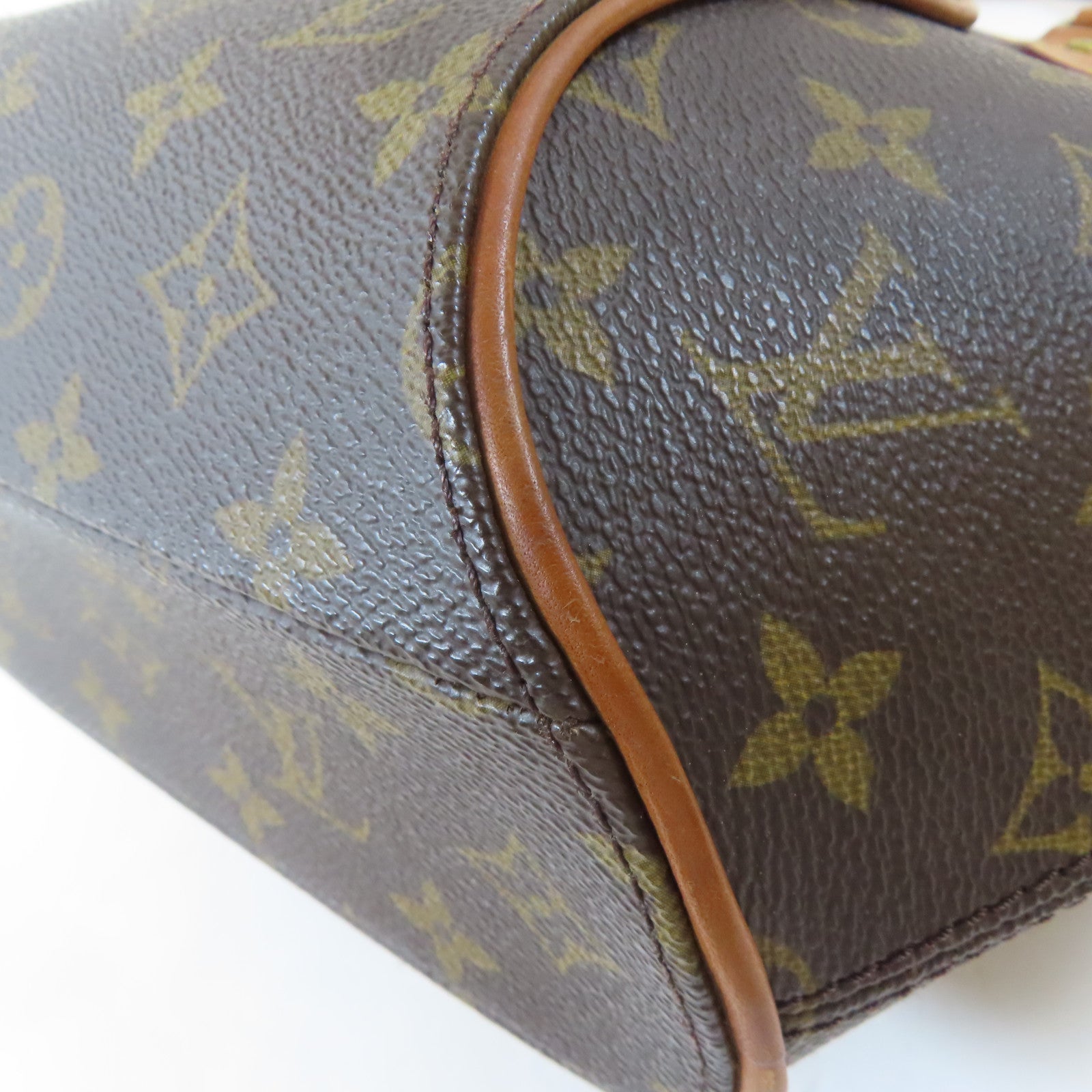 LOUIS VUITTON Monogram Ellipse PM金扣手挽袋啡色