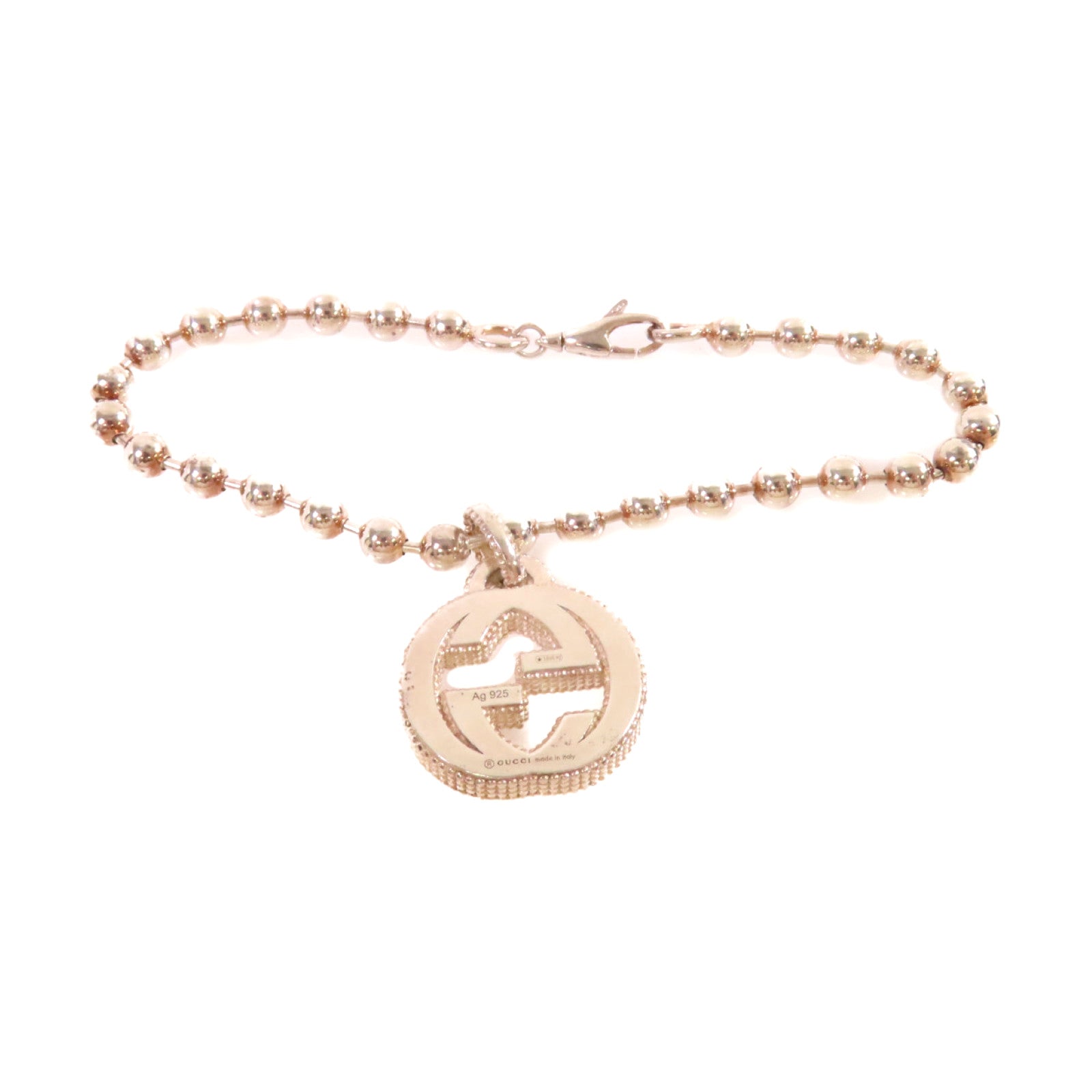 GUCCI 925純銀GG Silver Bracelet手鏈銀色#16