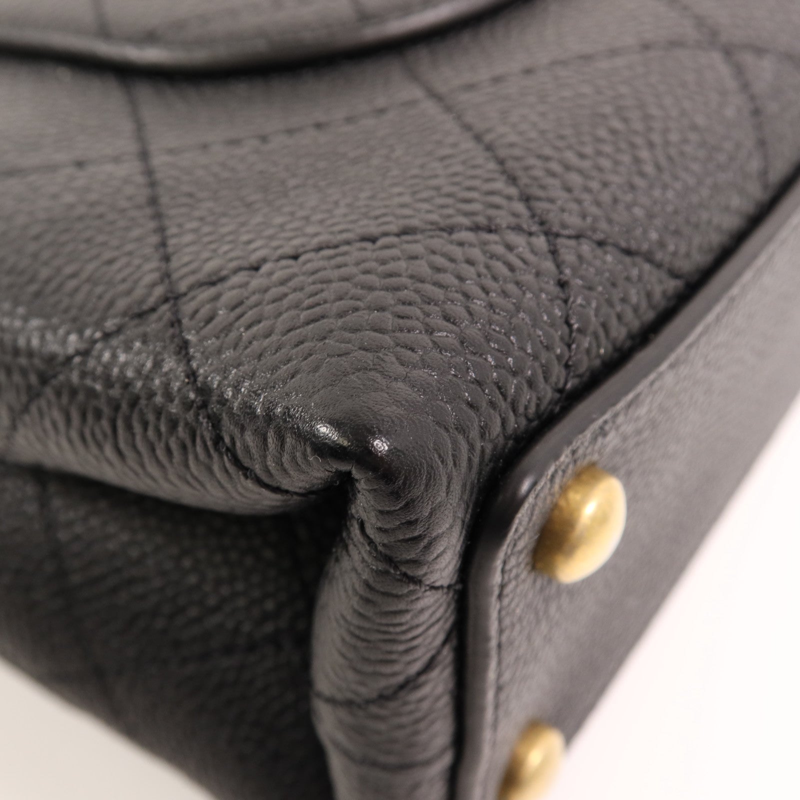 CHANEL 【激減優惠】牛皮皮革2 Way Shoulder Bag金扣手挽肩背兩用袋