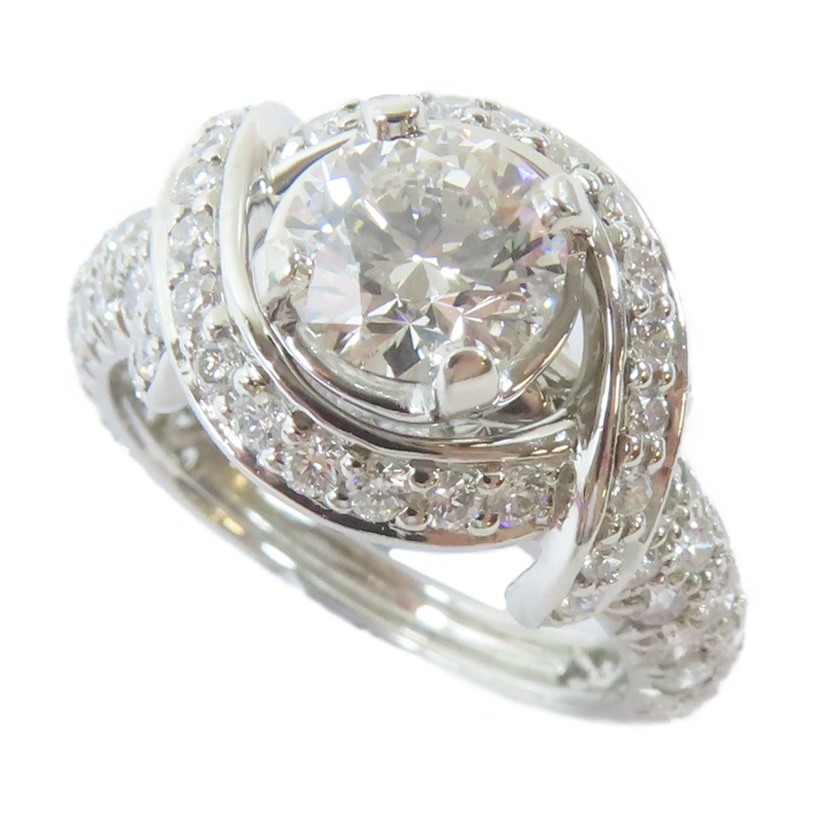 TIFFANY＆CO PT950白金Diamond Ring 1.02ct鑽石戒指US#6