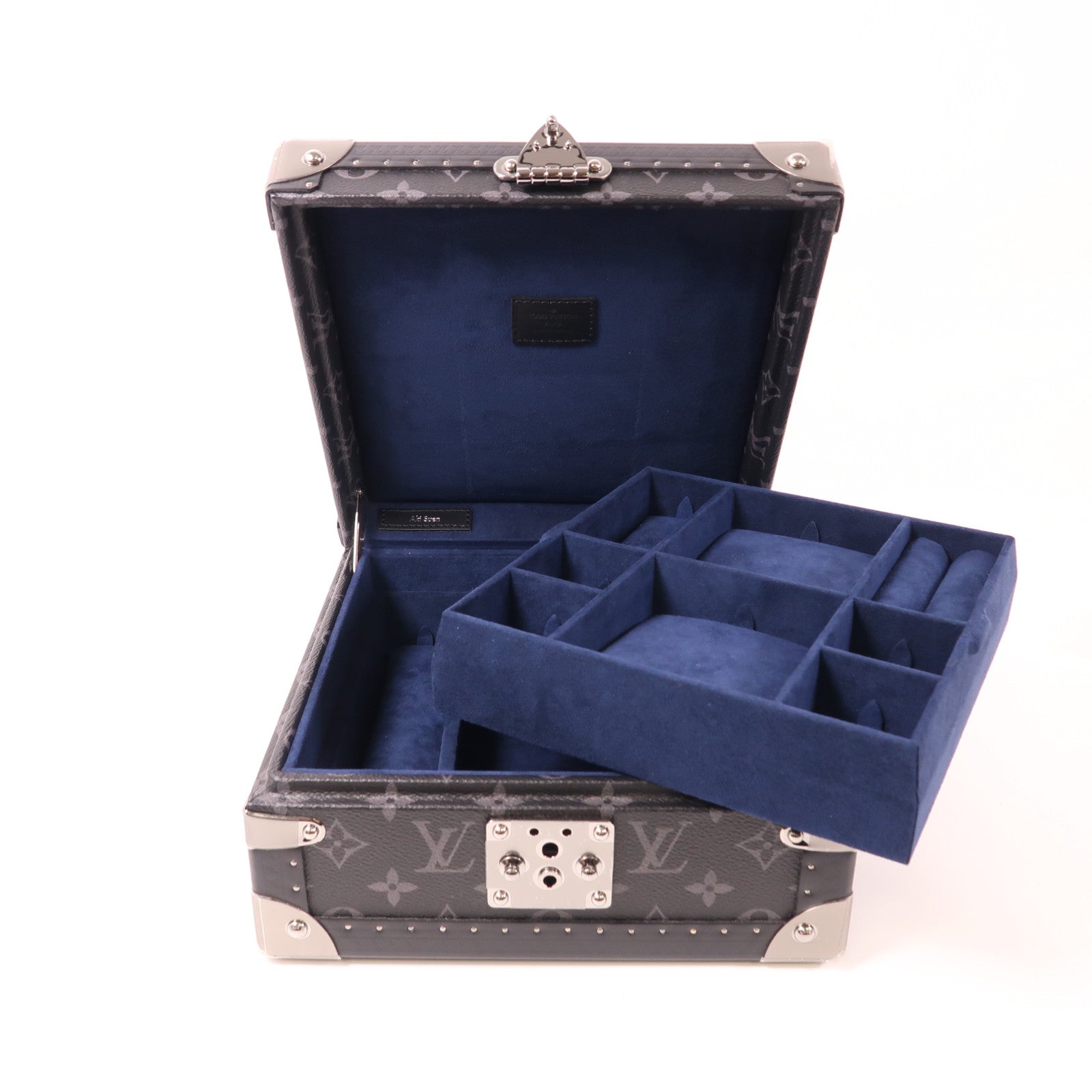 LOUIS VUITTON Monogram Eclipse Coffret Joaillerie銀扣珠寶盒