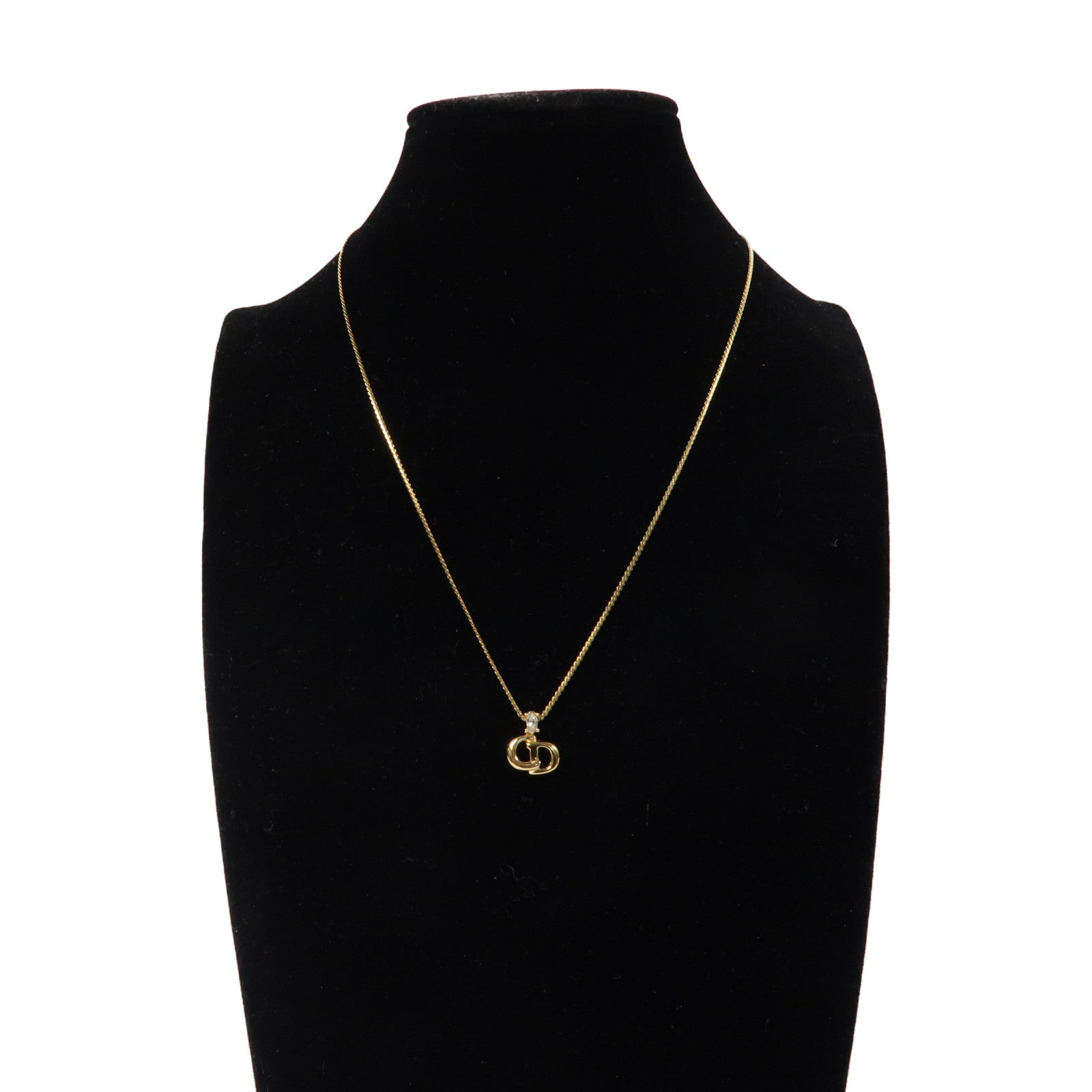 Dior 金屬CD Logo Vintage Necklace項鍊金色