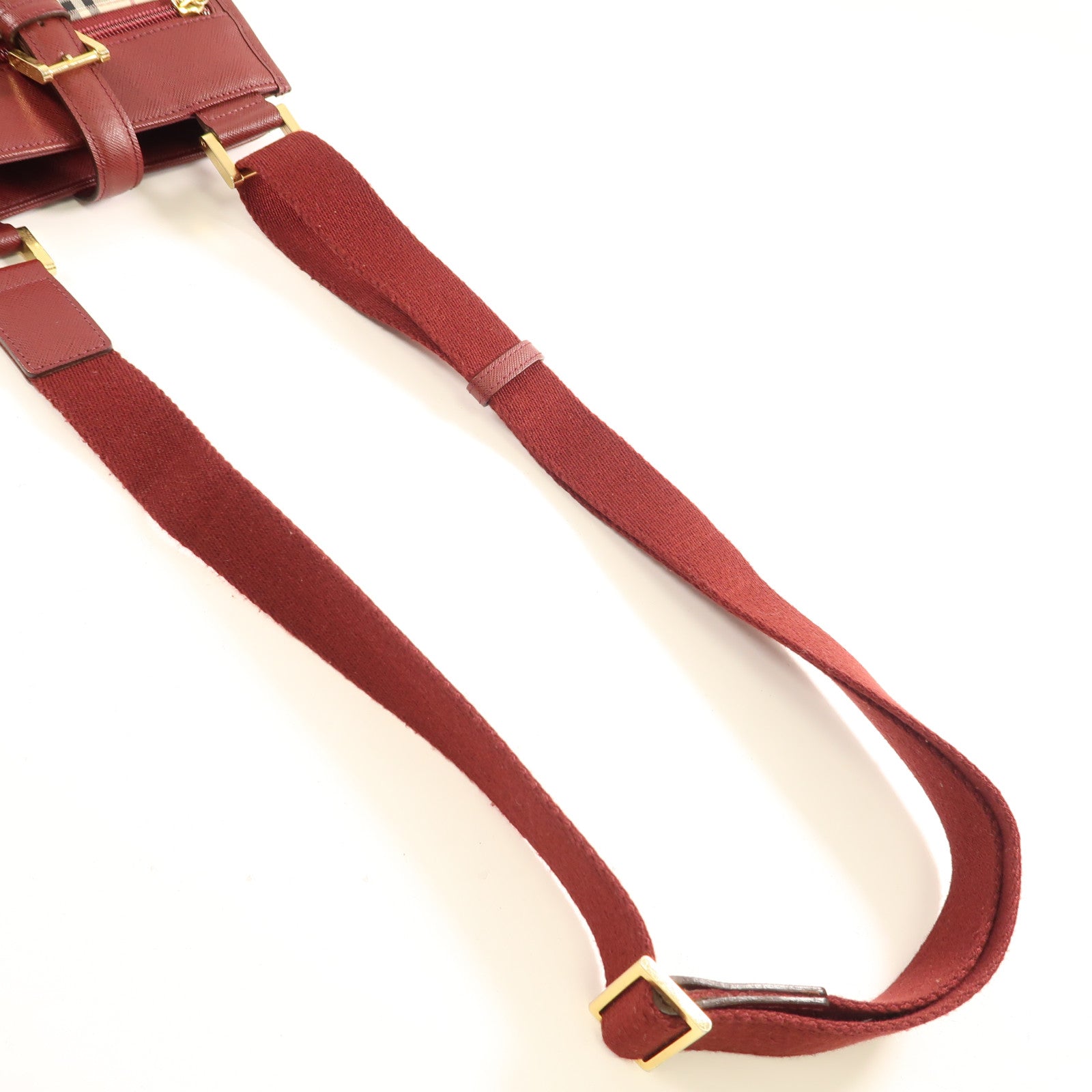 BURBERRY 帆布Shoulder Bag金扣肩背袋