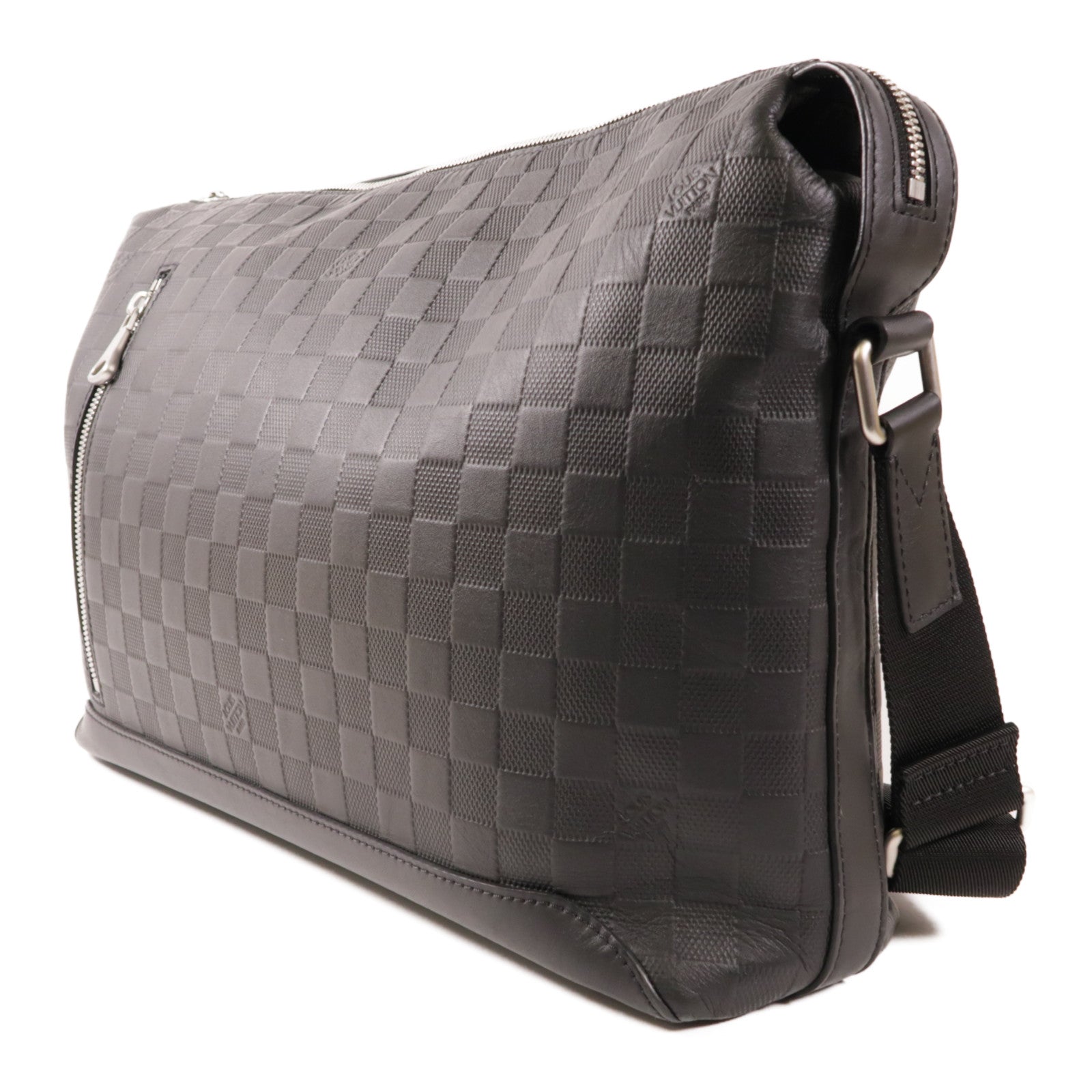 LOUIS VUITTON Damier Infini Discovery Messenger MM銀扣肩背袋