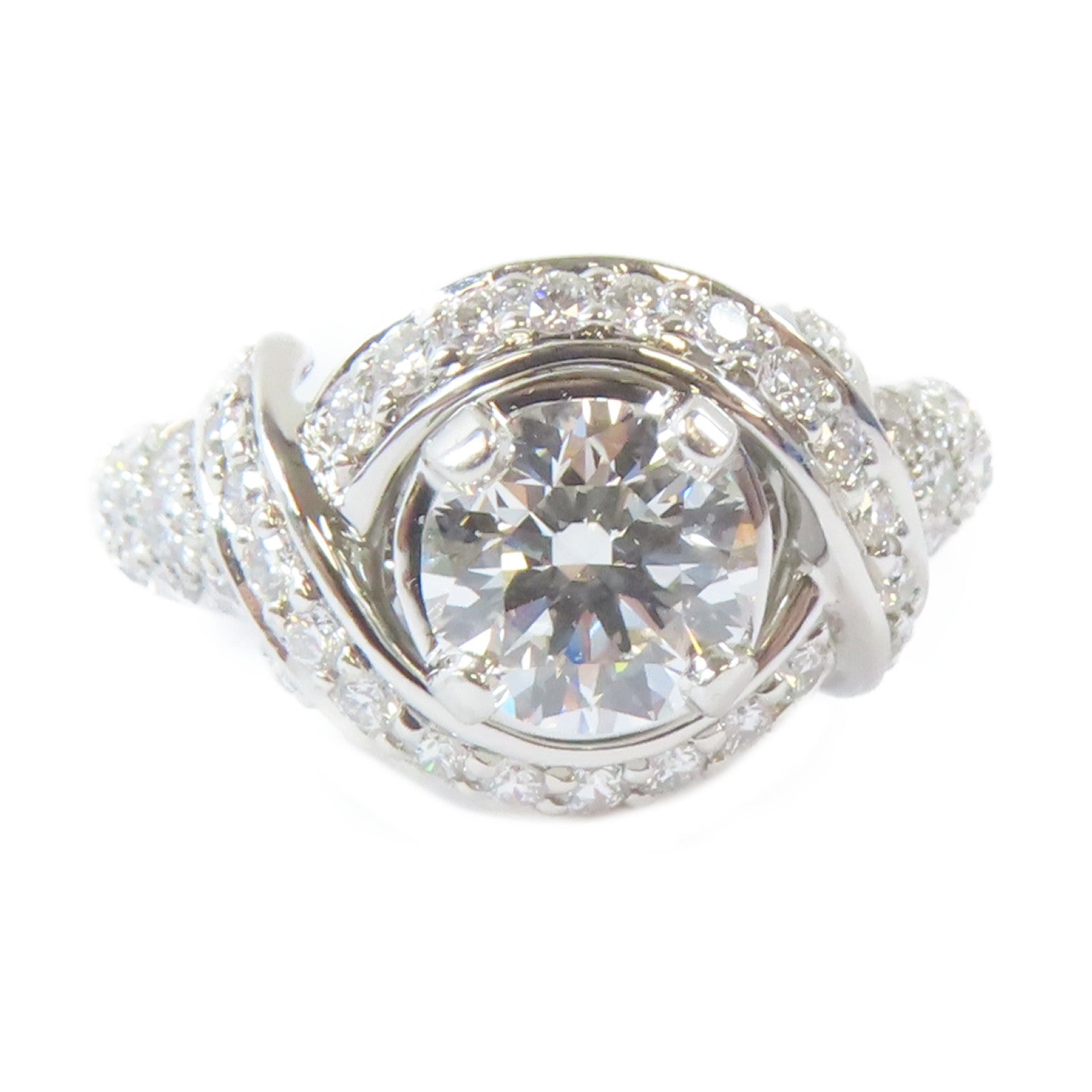 TIFFANY＆CO PT950白金Diamond Ring 1.02ct鑽石戒指US#6
