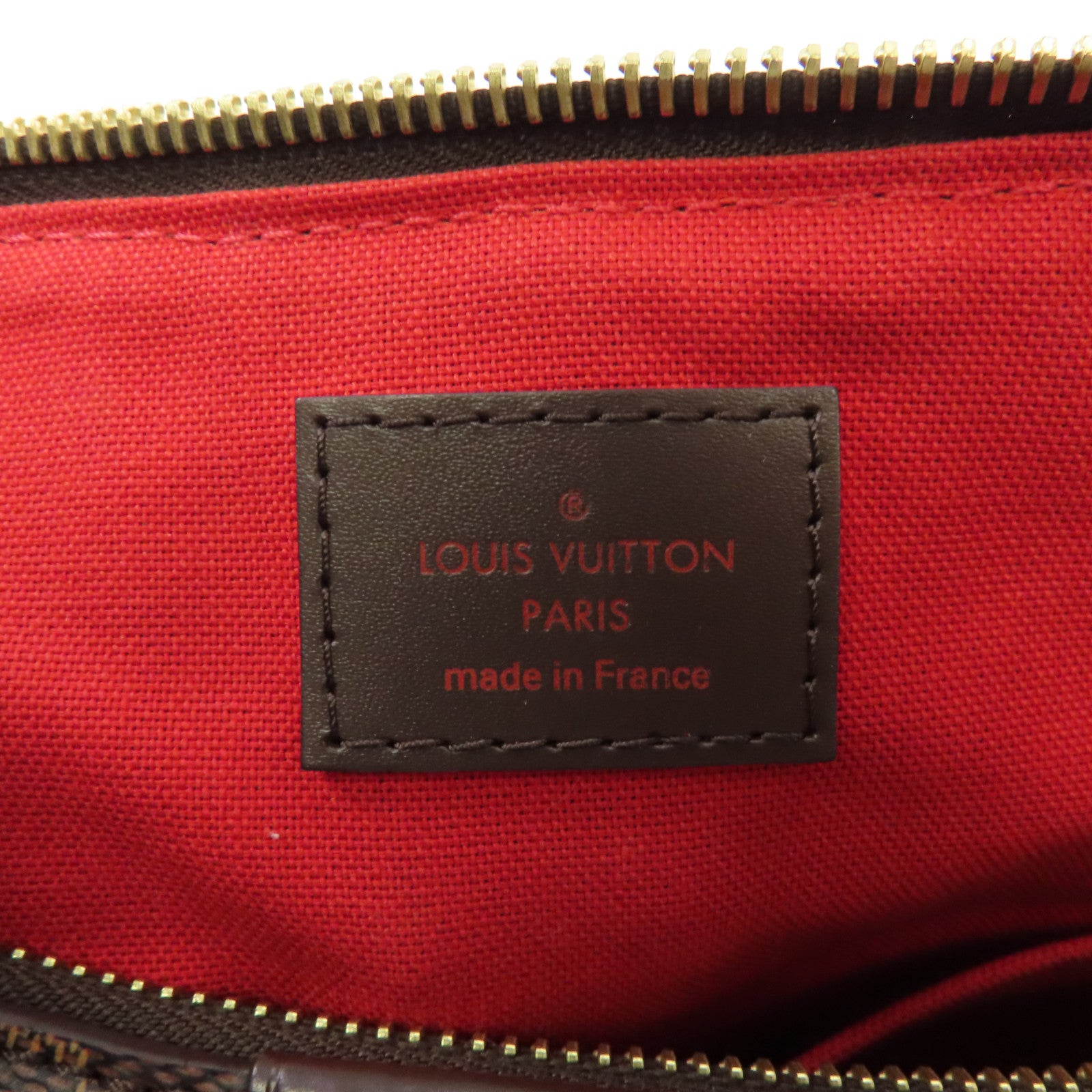 LOUIS VUITTON Damier Siena MM金扣肩背袋棕色