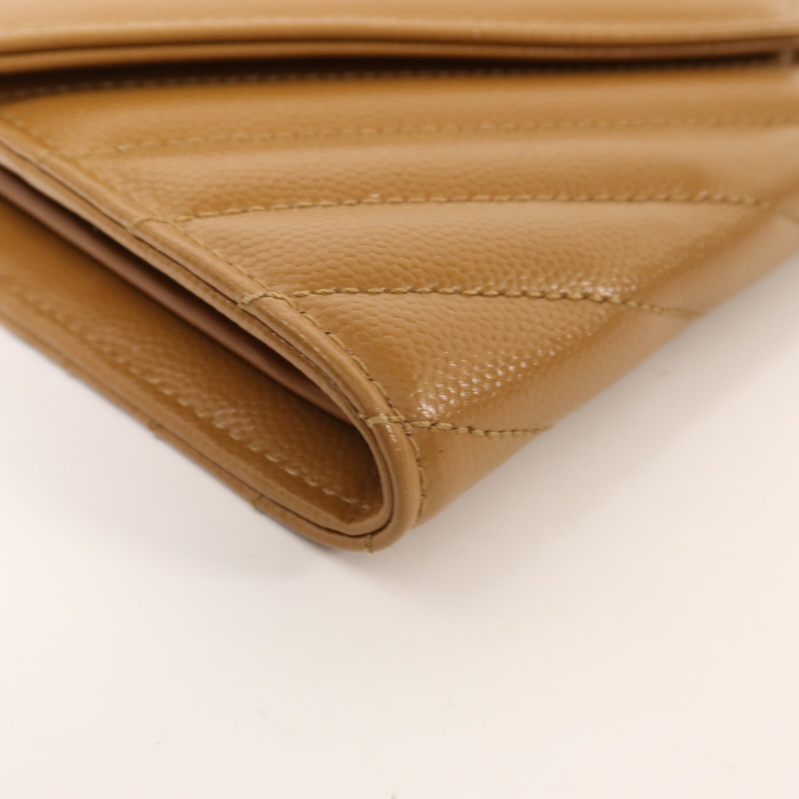 SAINT LAURENT 【激減優惠】牛皮皮革Large Flap Wallet金扣長錢包