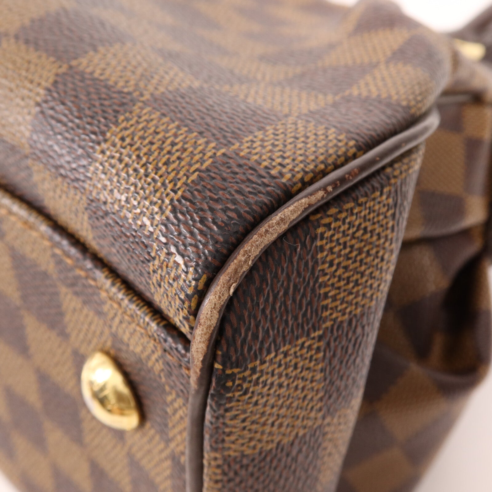 LOUIS VUITTON Damier Trevi PM金扣手挽肩背兩用袋