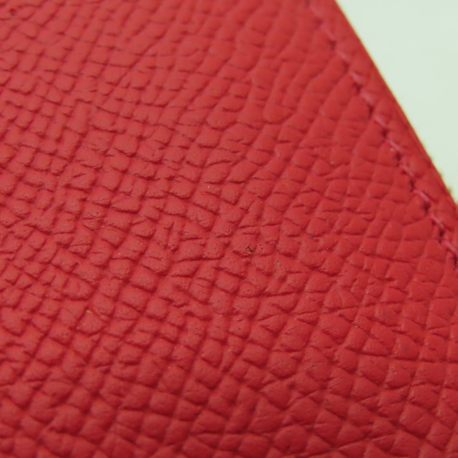HERMES Epsom皮革Azap Sikin銀扣錢包紅色