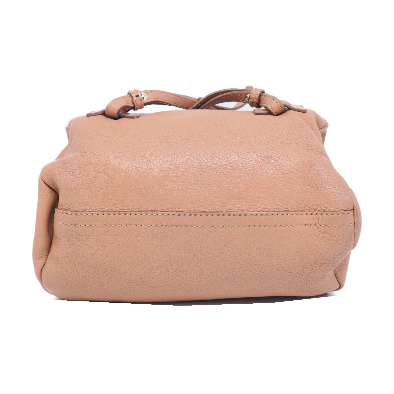 GIVENCHY 【激減優惠】牛皮皮革Shoulder Bag銀扣肩背袋杏色