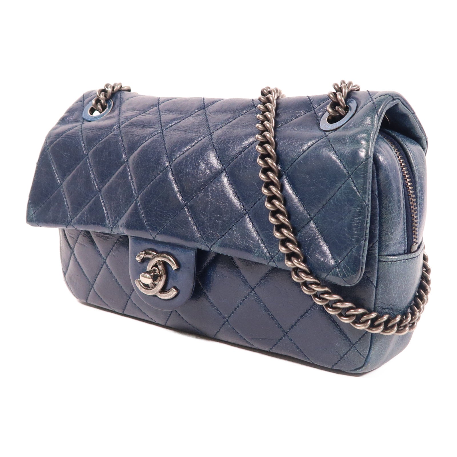 CHANEL 牛皮皮革Chain Shoulder鏈帶肩背袋
