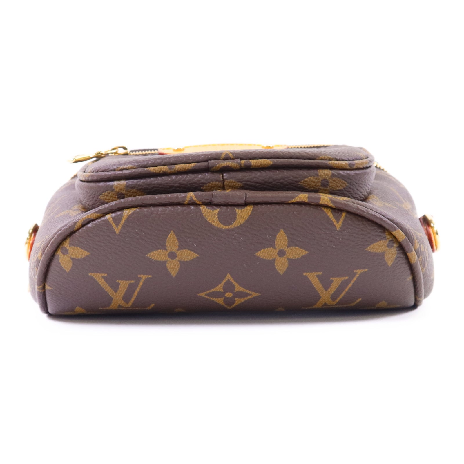 LOUIS VUITTON Monogram Mini Bumbag金扣手挽肩背兩用袋棕色