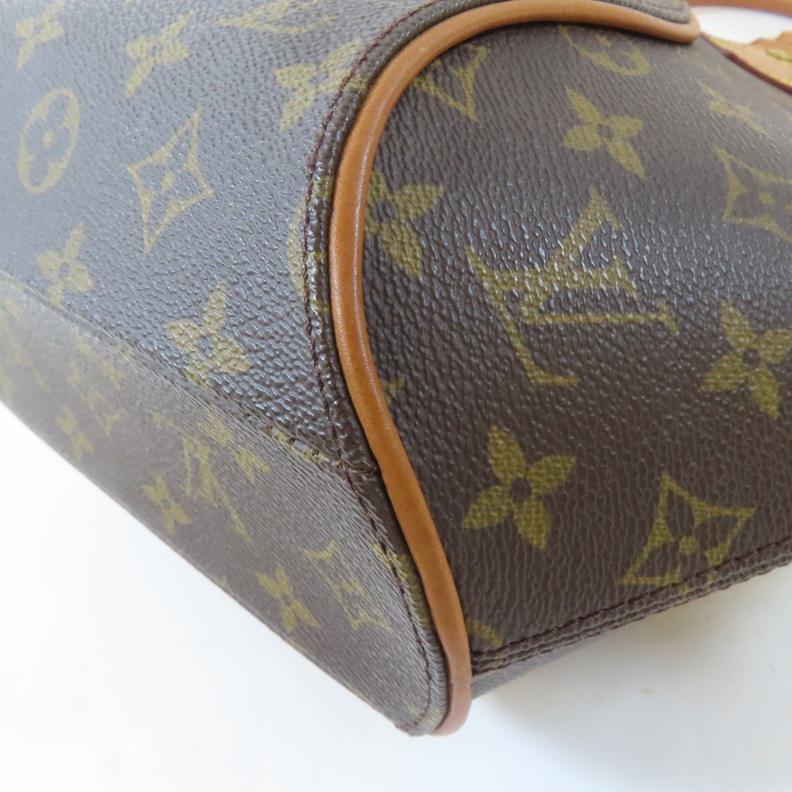 LOUIS VUITTON Monogram Ellipse PM金扣手挽袋啡色