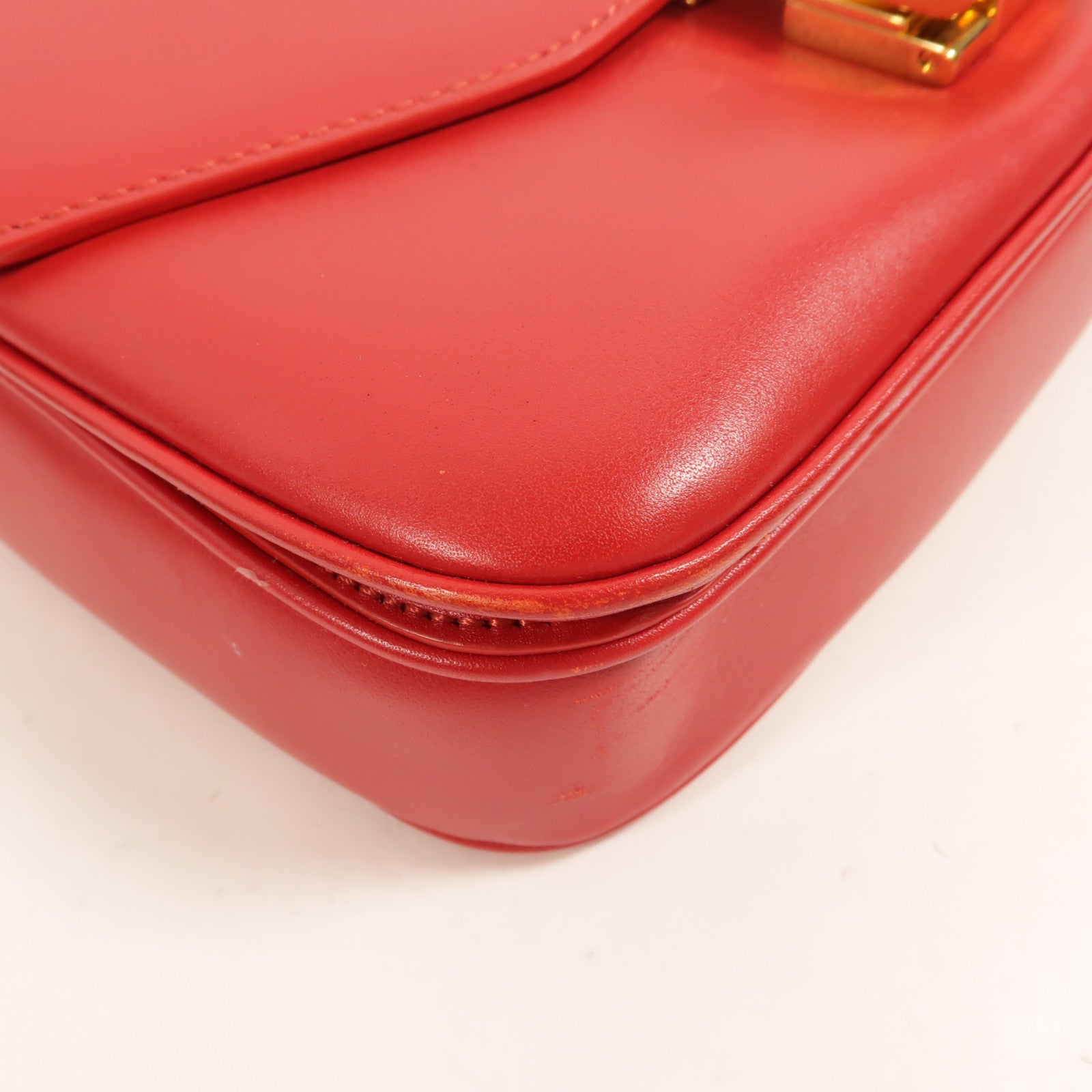 CELINE 牛皮皮革Small C鏈帶肩背袋