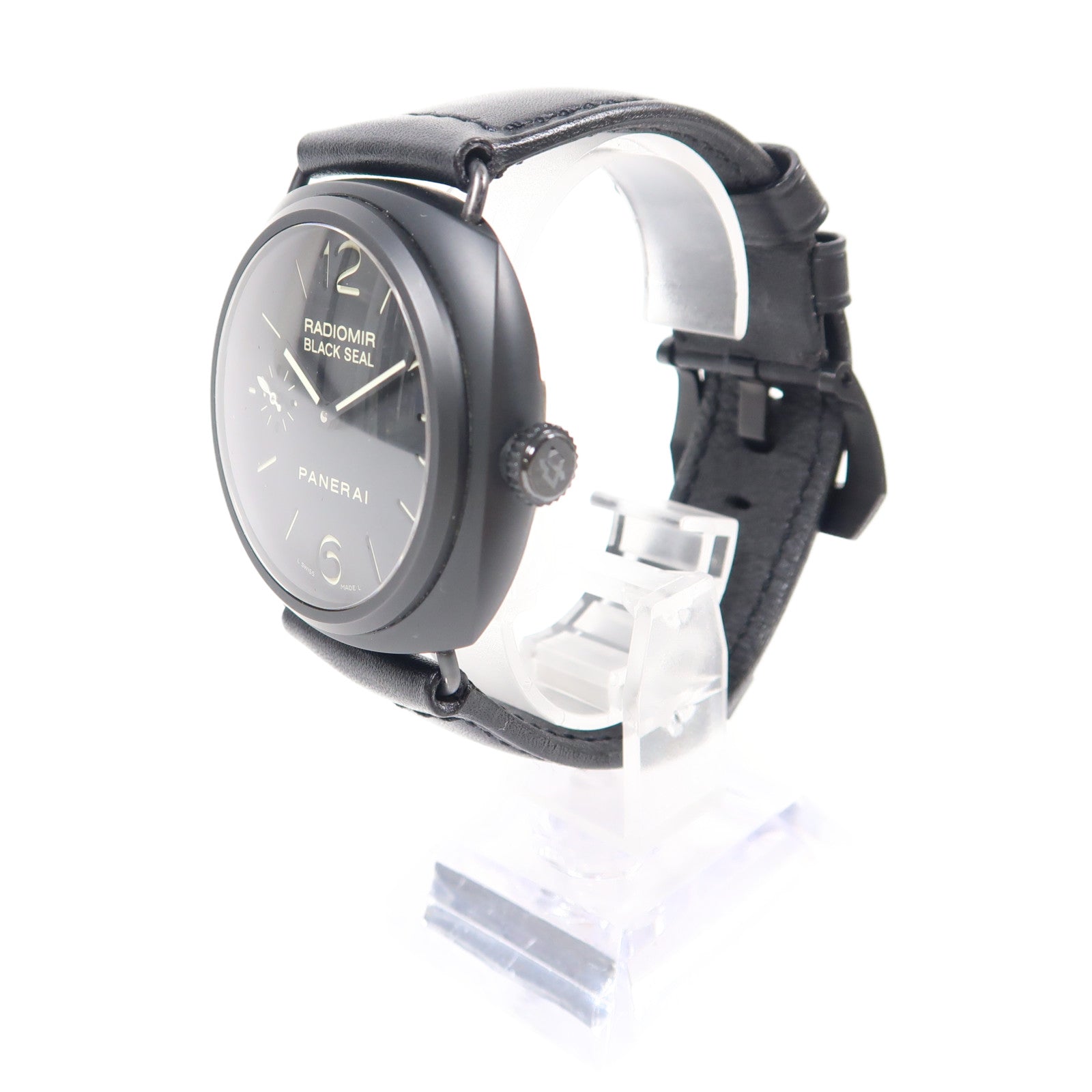 PANERAI Radiomir Black Seal不鏽鋼/橡胶帶Hand Volume Watch手錶自動機芯黑色