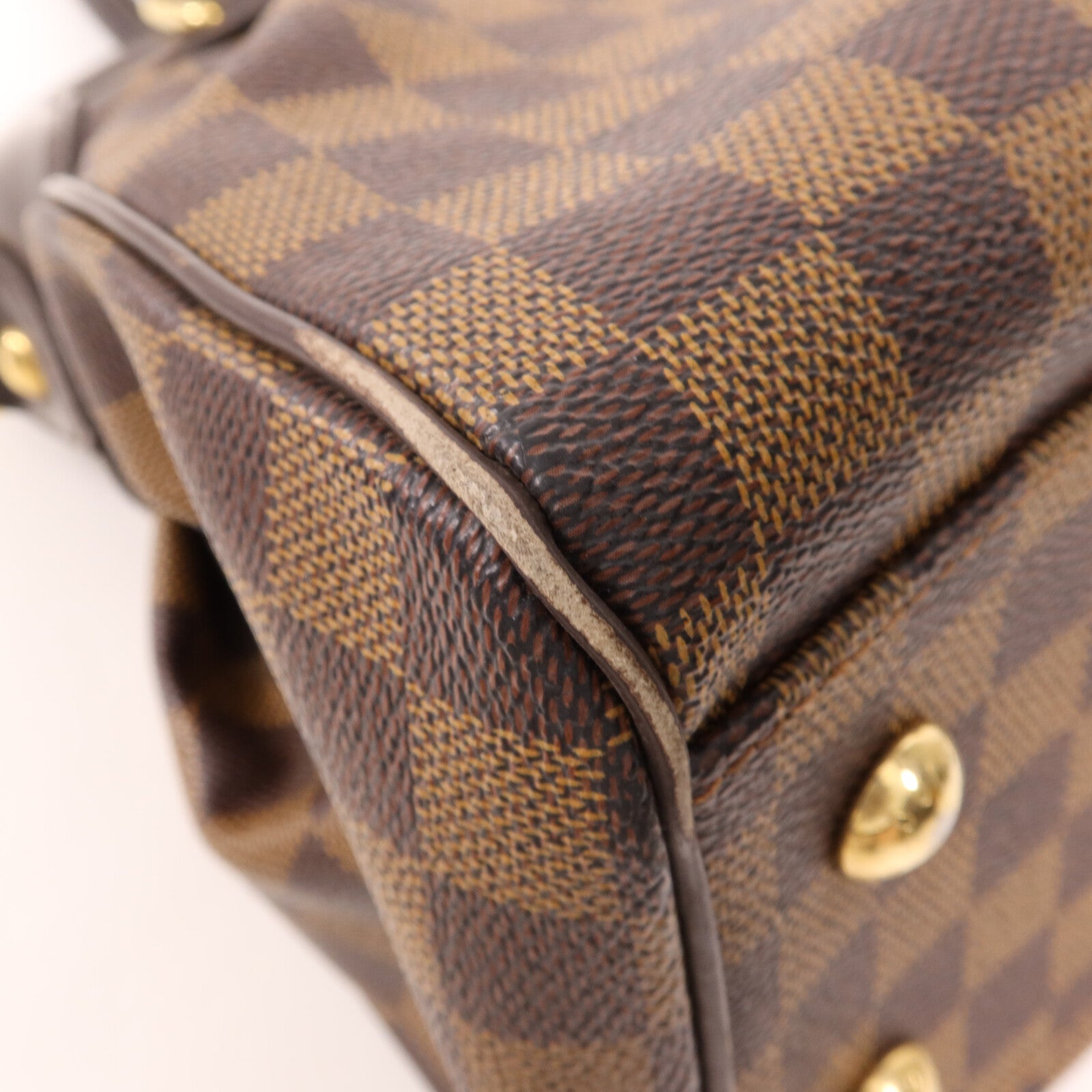 LOUIS VUITTON Damier Trevi PM金扣手挽肩背兩用袋