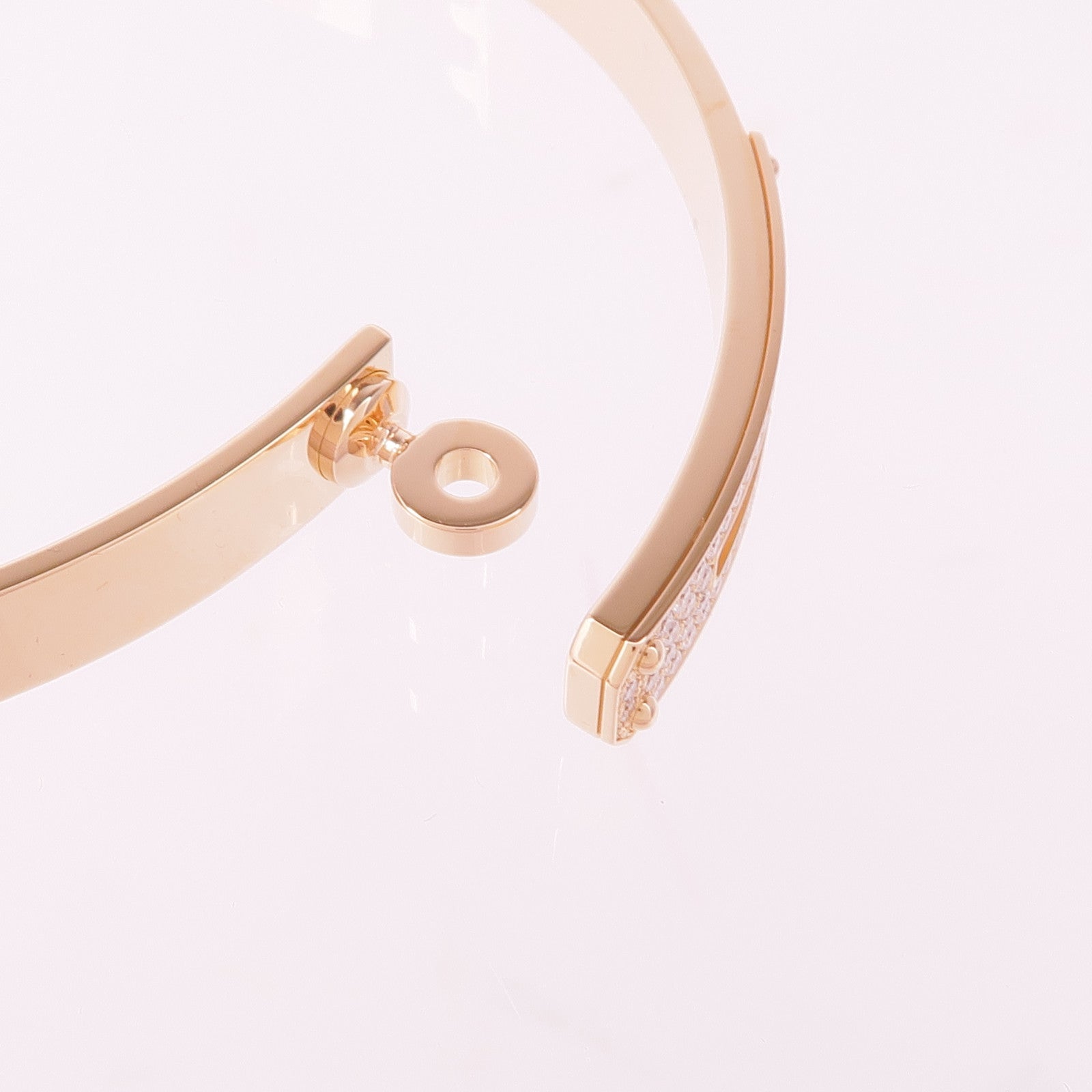 HERMES 18K玫瑰金Kelly Bracelet鑽石手鏈US#15.5 Hermes#61