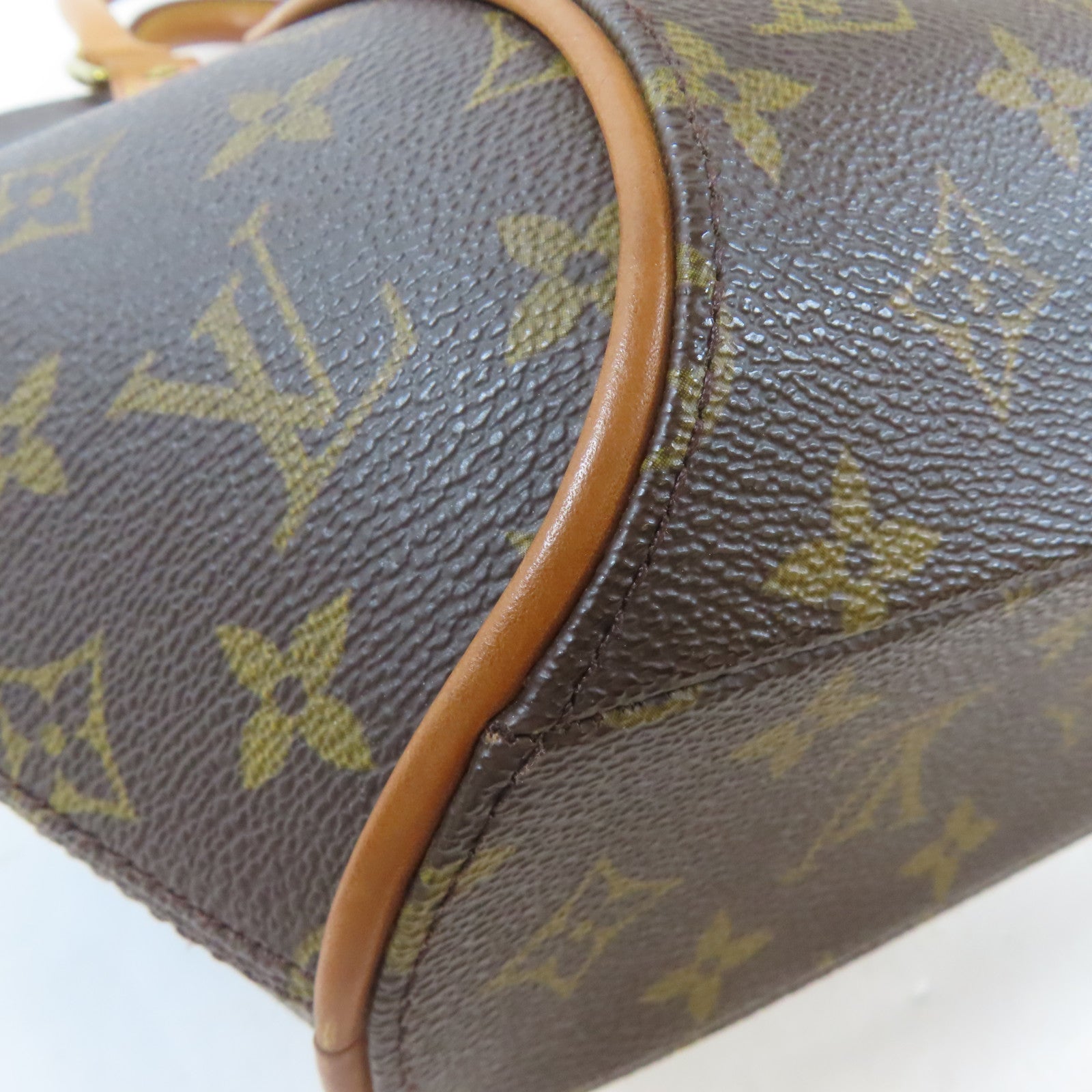 LOUIS VUITTON Monogram Ellipse PM金扣手挽袋啡色