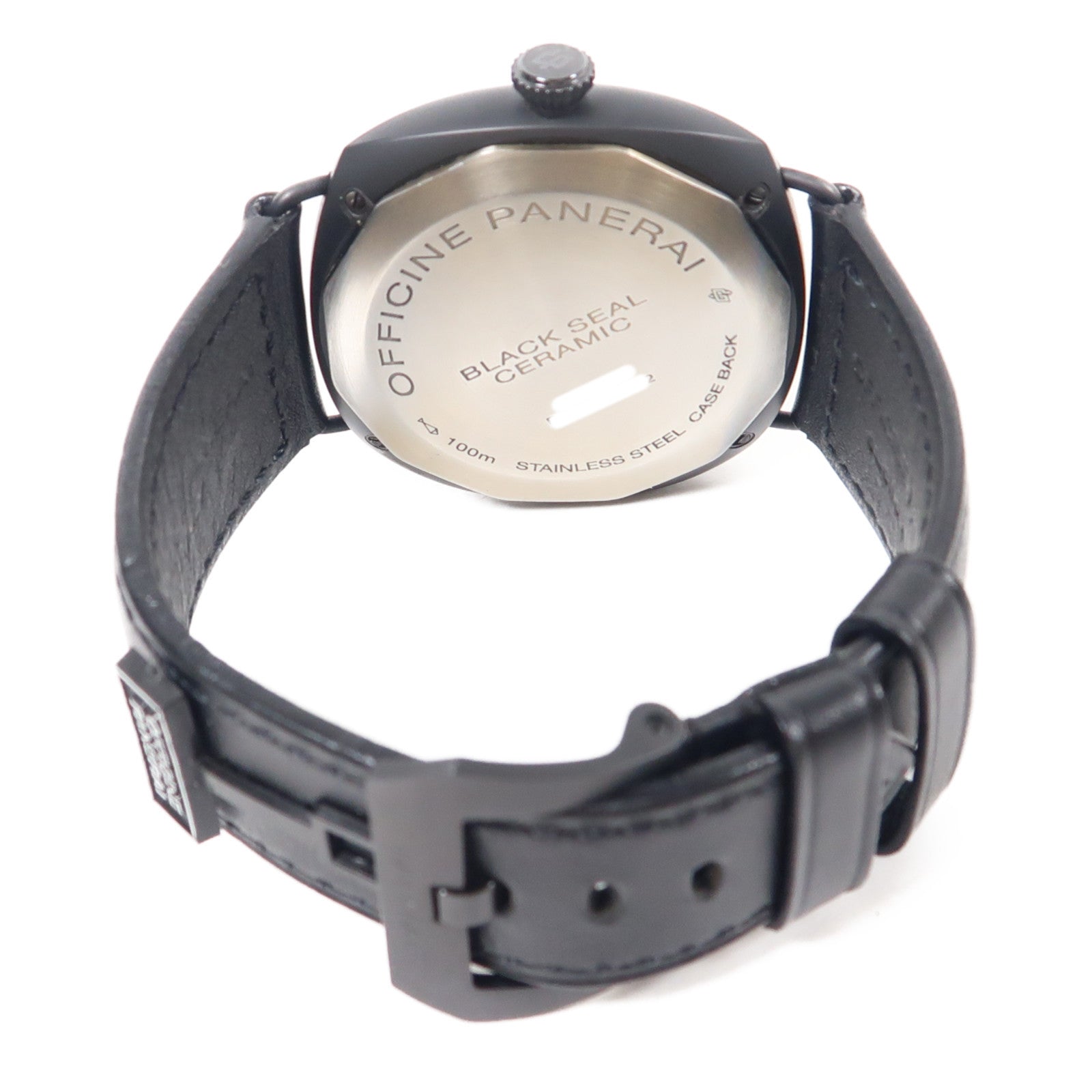 PANERAI Radiomir Black Seal不鏽鋼/橡胶帶Hand Volume Watch手錶自動機芯黑色