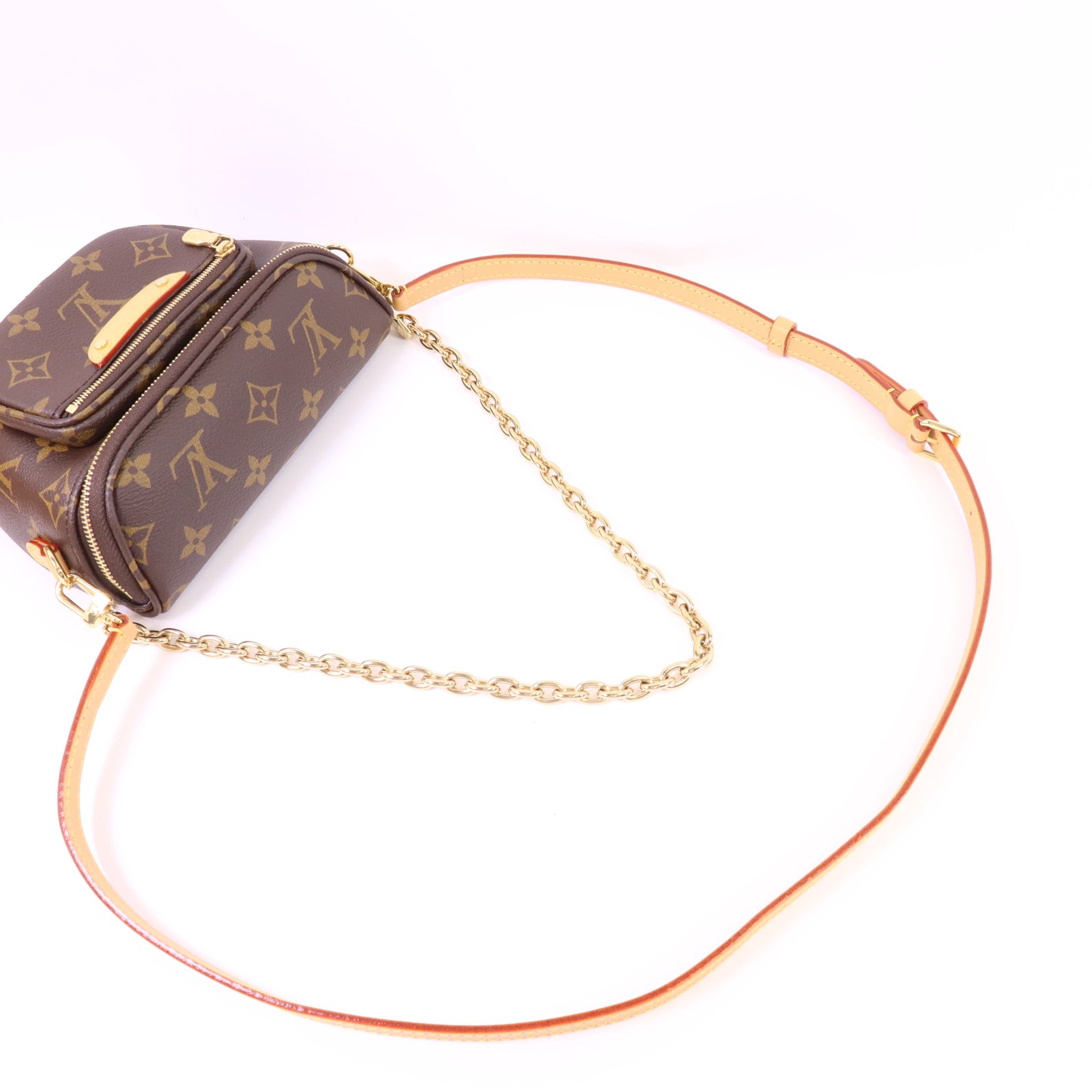 LOUIS VUITTON Monogram Mini Bumbag金扣手挽肩背兩用袋棕色