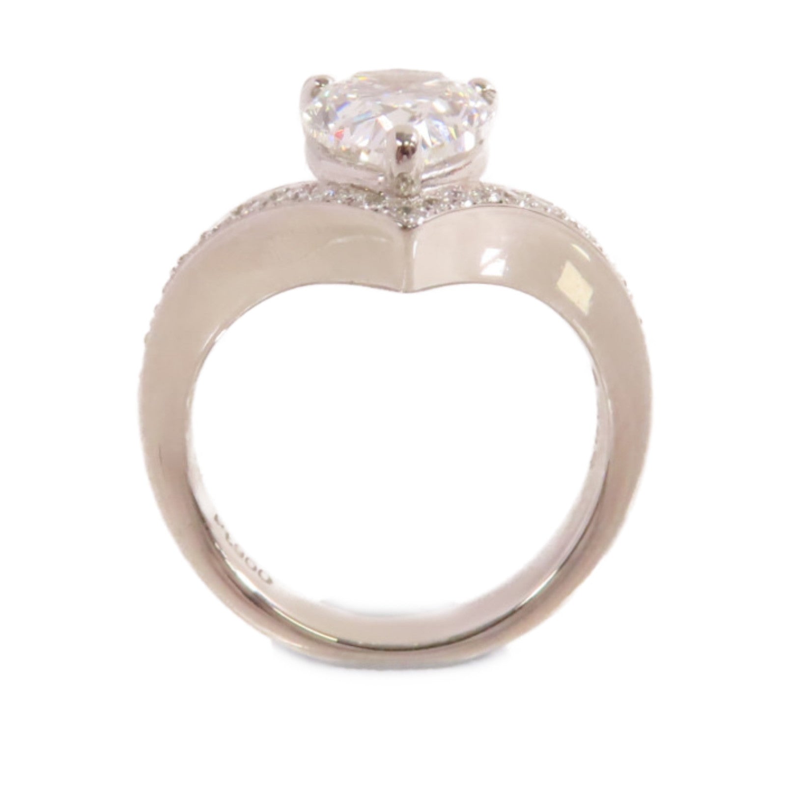 JEWELRY (PRICE DOWN) 2.032ct Diamond 0.33ct Diamond Ring PT900 Platinum US#4.5