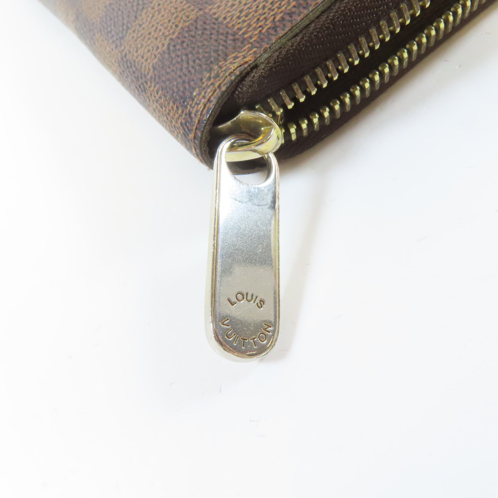 LOUIS VUITTON Damier Zippy Wallet金扣長錢包啡色