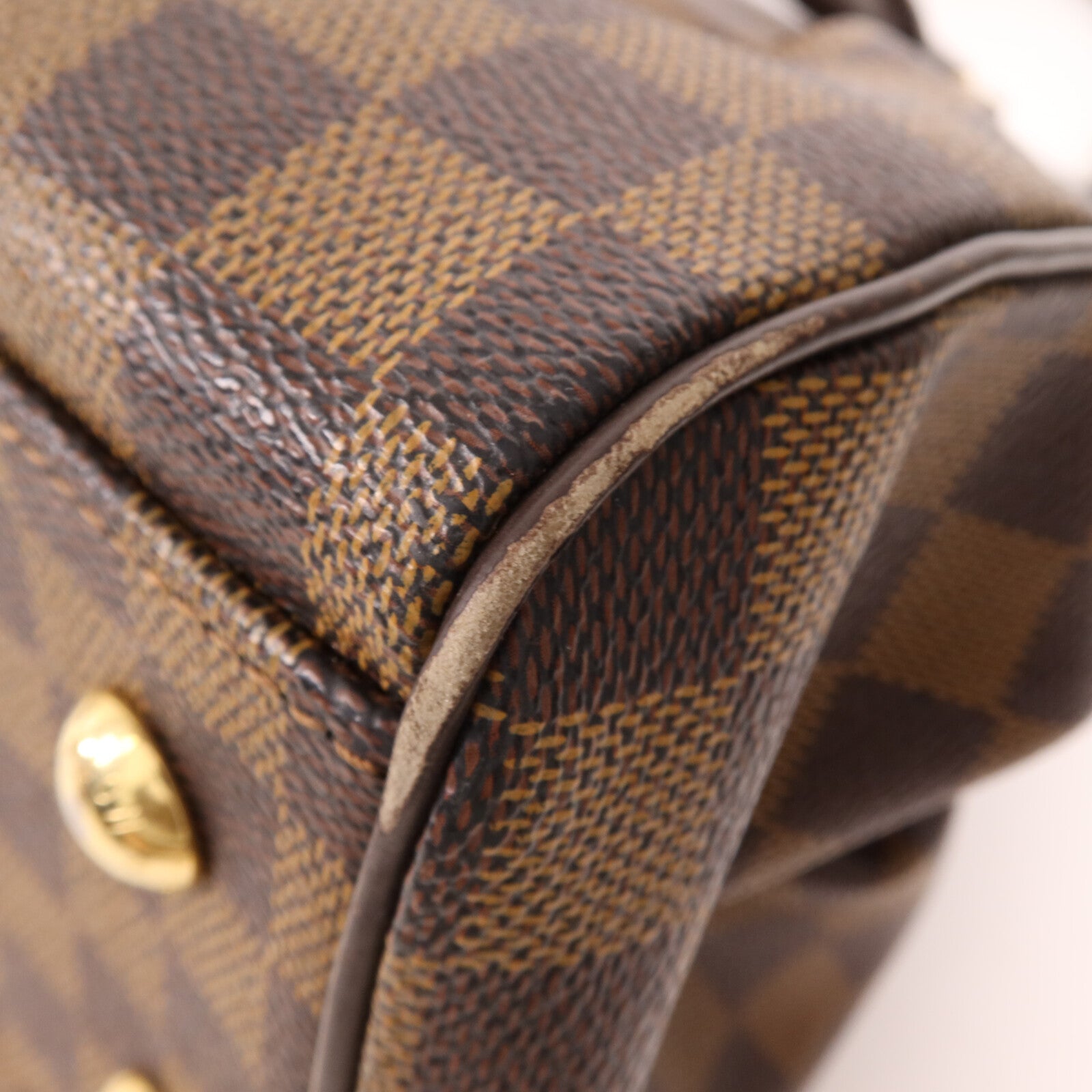 LOUIS VUITTON Damier Trevi PM金扣手挽肩背兩用袋
