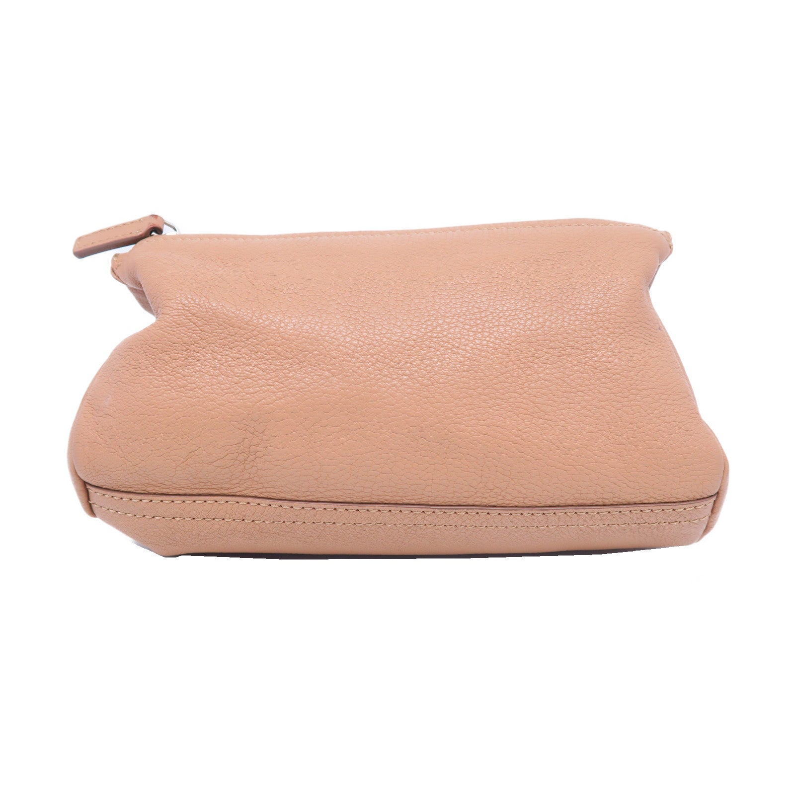 GIVENCHY 【激減優惠】牛皮皮革Shoulder Bag銀扣肩背袋杏色