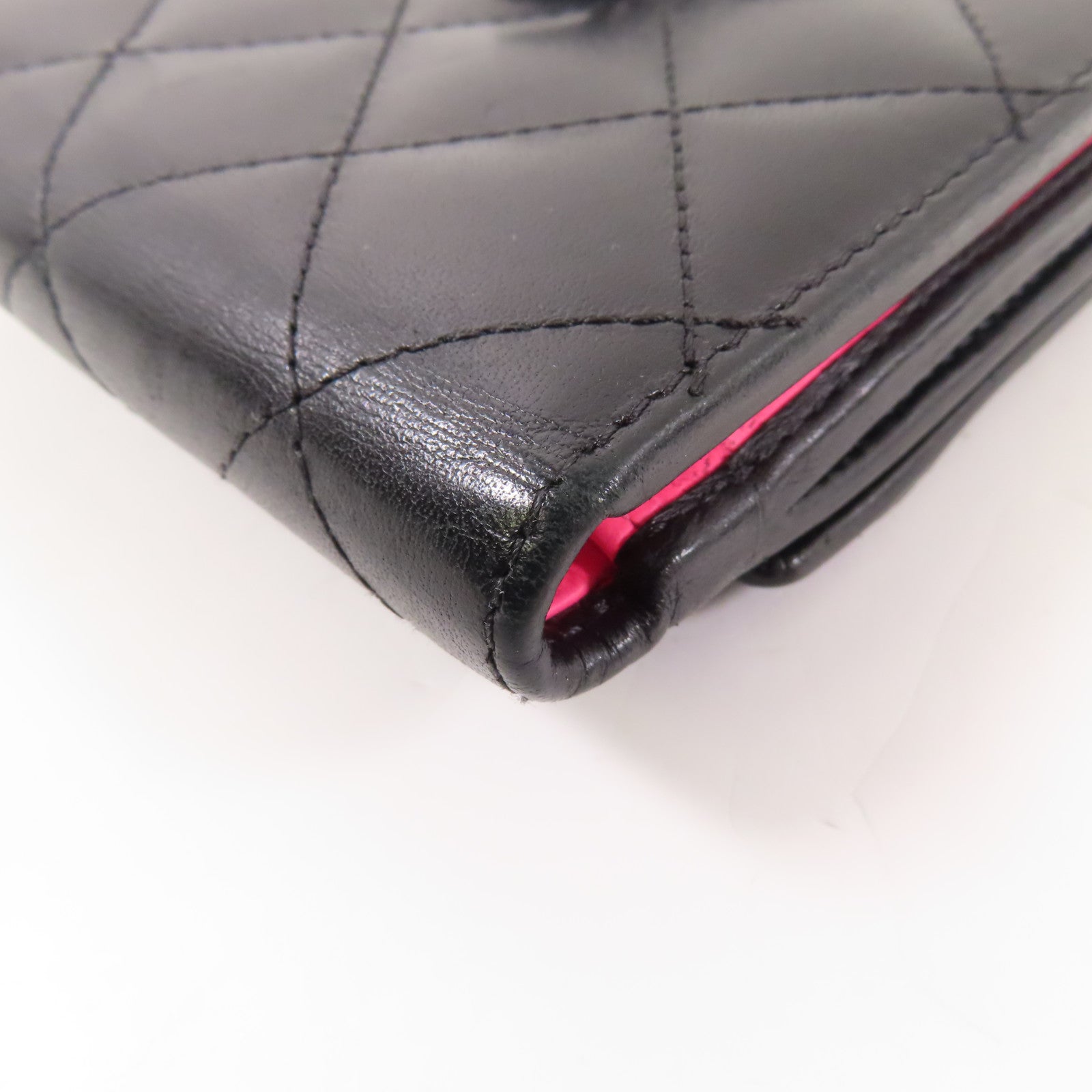 CHANEL 【激減優惠】牛皮皮革Cambon Compact Wallet錢包