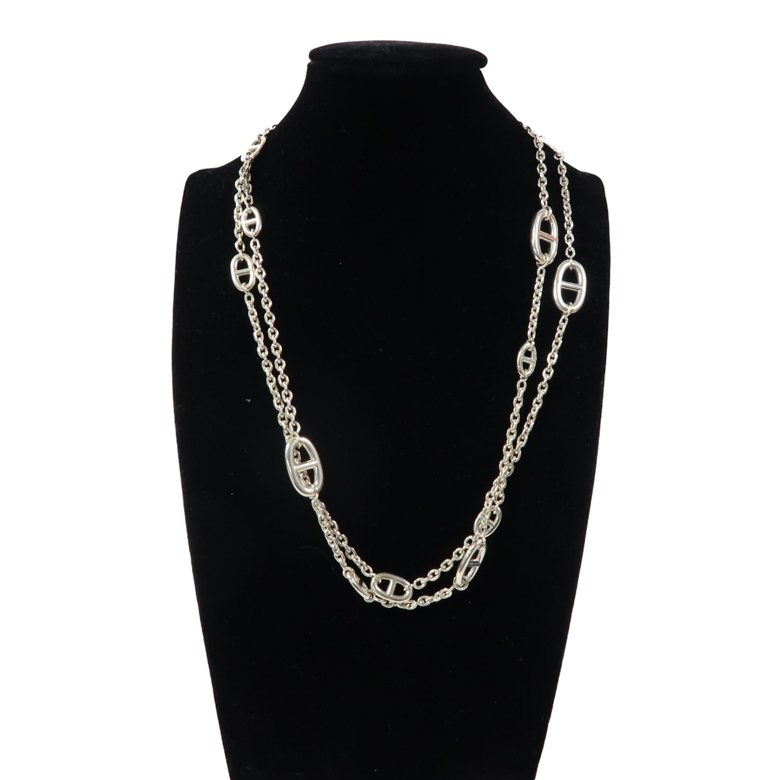 HERMES 925純銀Farandole Necklace項鏈銀色