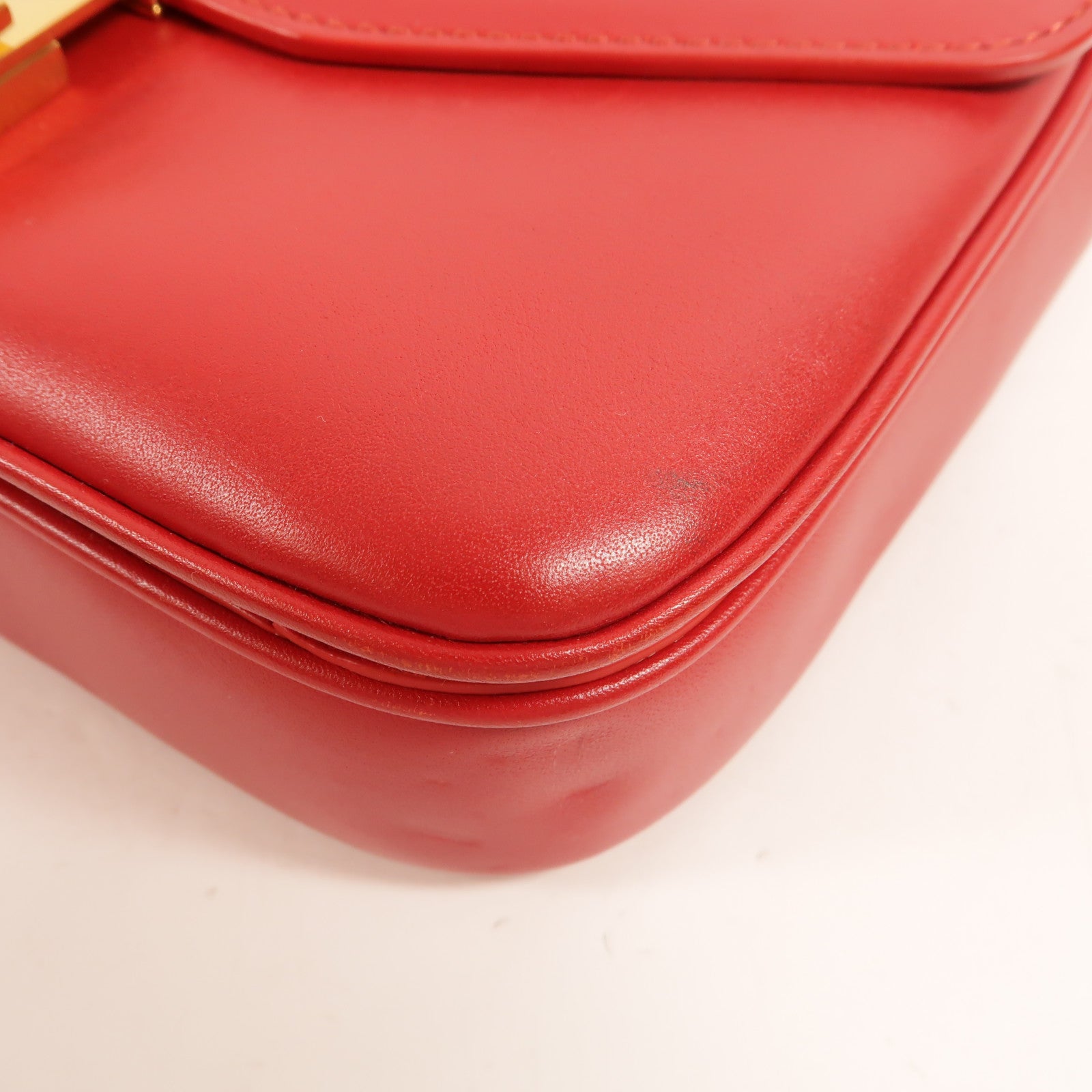 CELINE 牛皮皮革Small C鏈帶肩背袋