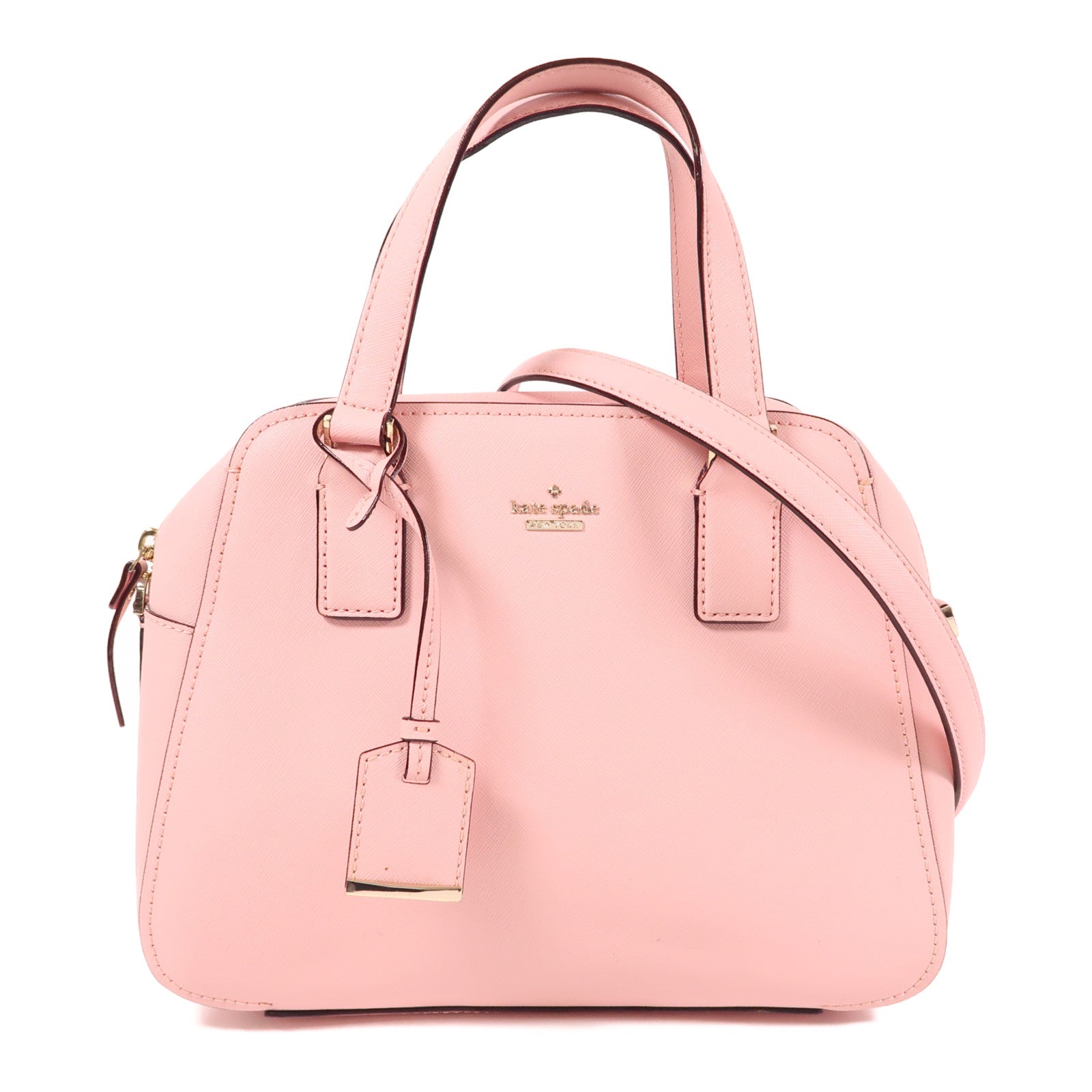 Kate Spade GHW 2 Way Shoulder Bag Calfskin Leather Pink