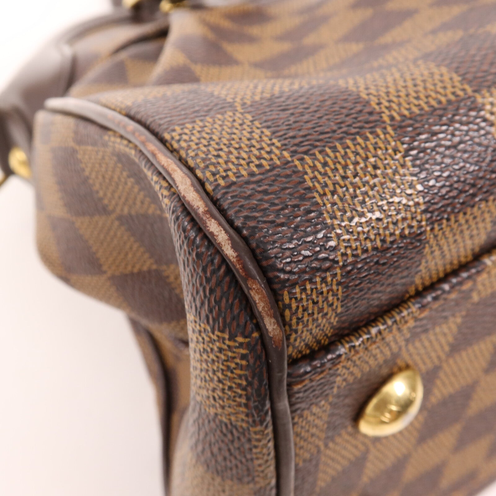 LOUIS VUITTON Damier Trevi PM金扣手挽肩背兩用袋