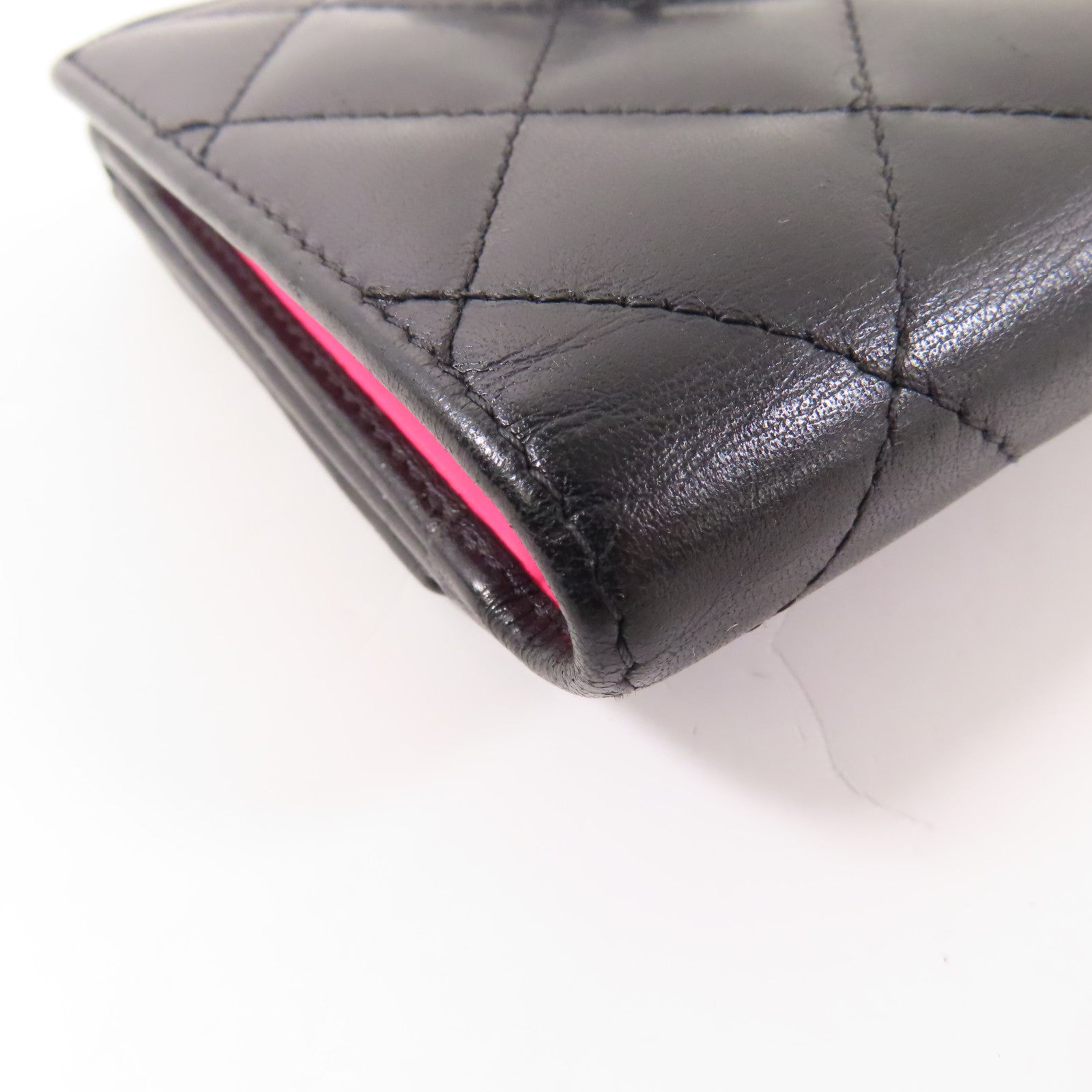 CHANEL 【激減優惠】牛皮皮革Cambon Compact Wallet錢包