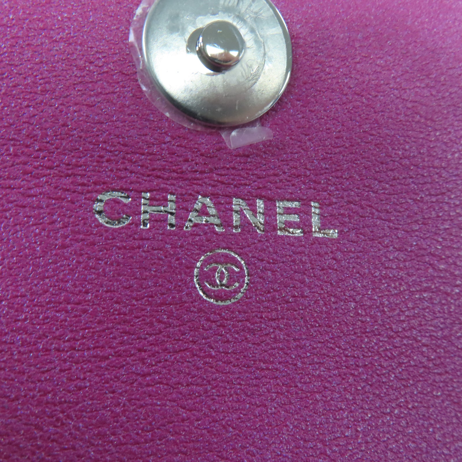 CHANEL 漆皮皮革Chain Handbag銀扣手挽袋虹彩粉紅色