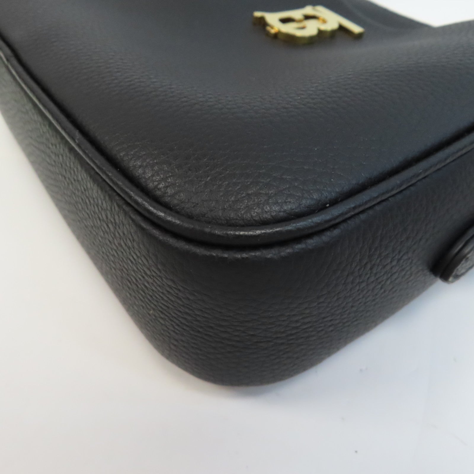 BURBERRY 牛皮皮革Smau Camera Bag金扣肩背袋黑色