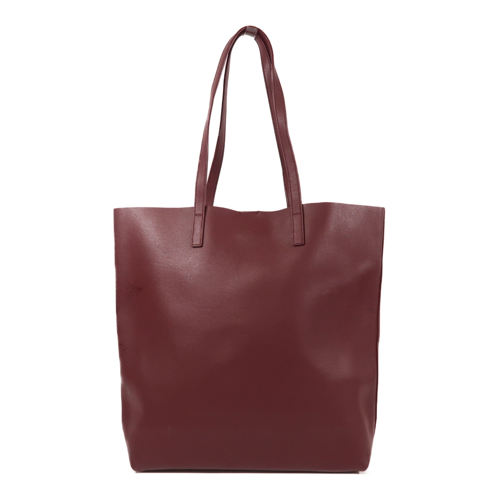 SAINT LAURENT 牛皮皮革Tote Bag金扣肩背袋紅色
