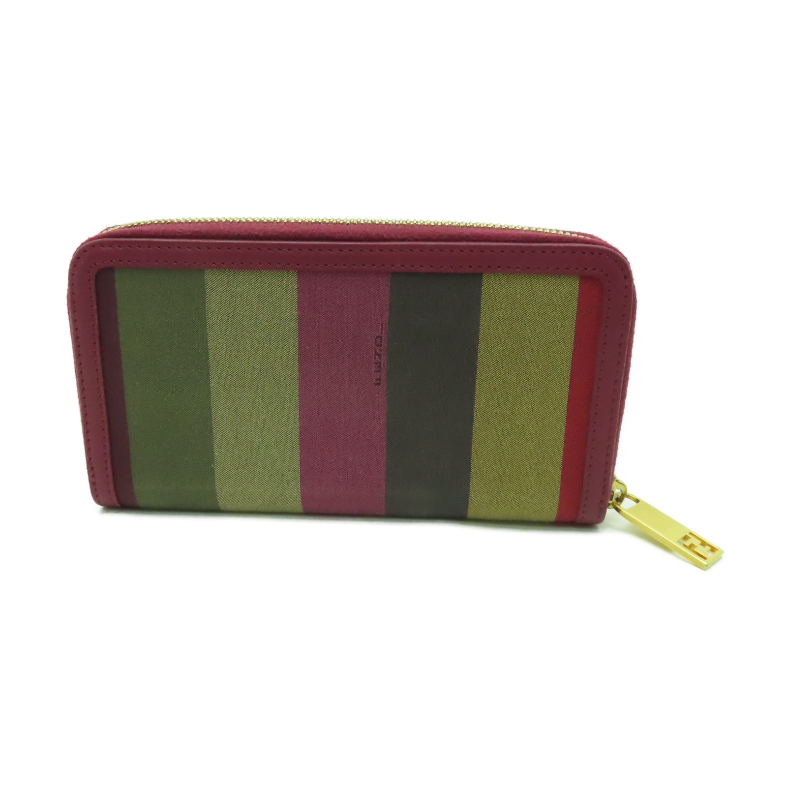 FENDI 【清倉大減價】帆布Wallet金扣長錢包紅色