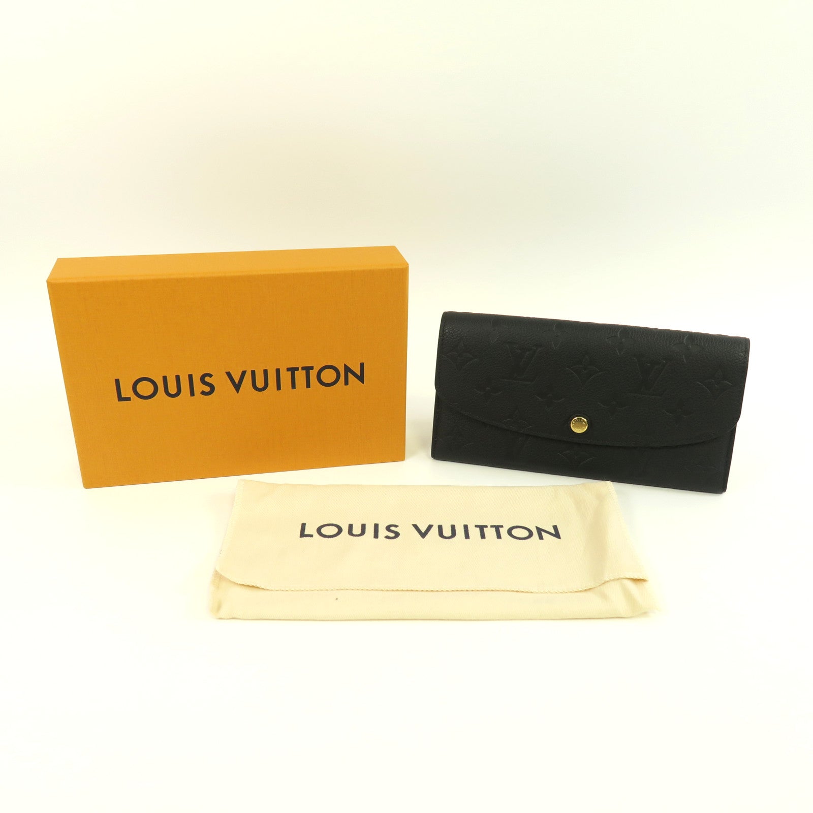 LOUIS VUITTON 【激減優惠】Monogram Empreinte Emilie金扣長錢包黑色