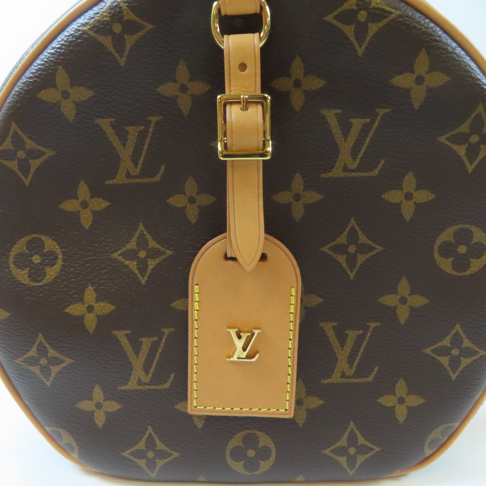 LOUIS VUITTON 【激減優惠】Monogram Boite Chapeau Souple MM金扣手挽袋啡色