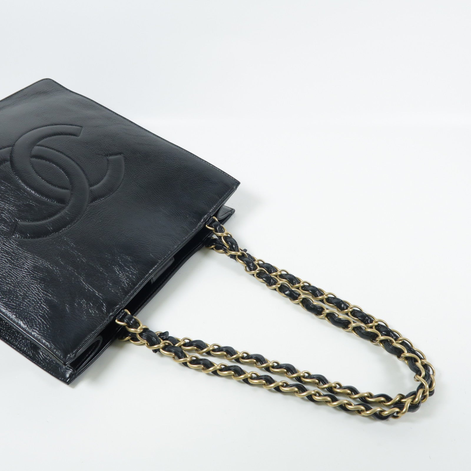 CHANEL CC GHW Shoulder Bag Leather Black