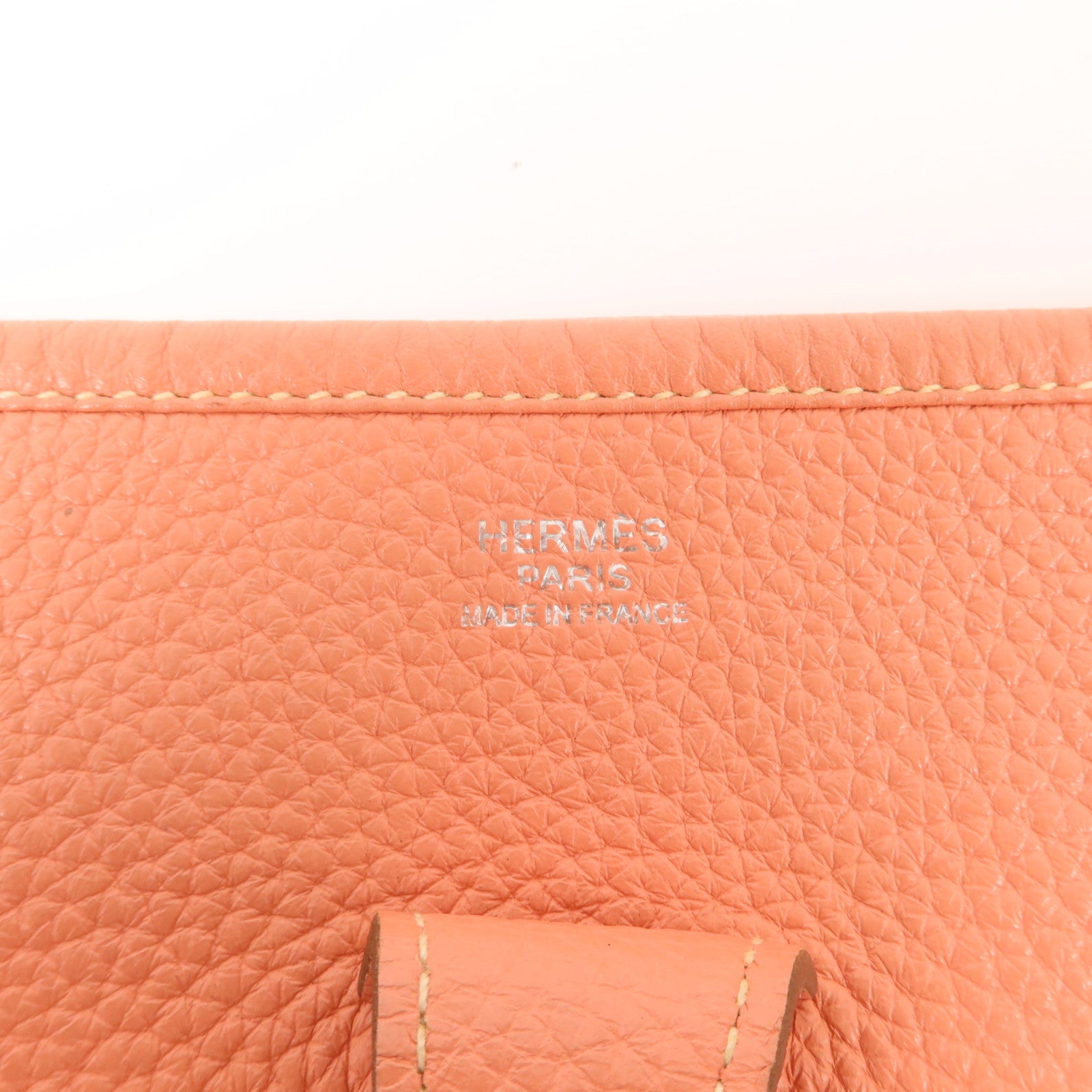 HERMES Clemence皮革Evelyne PM肩背袋Crevette