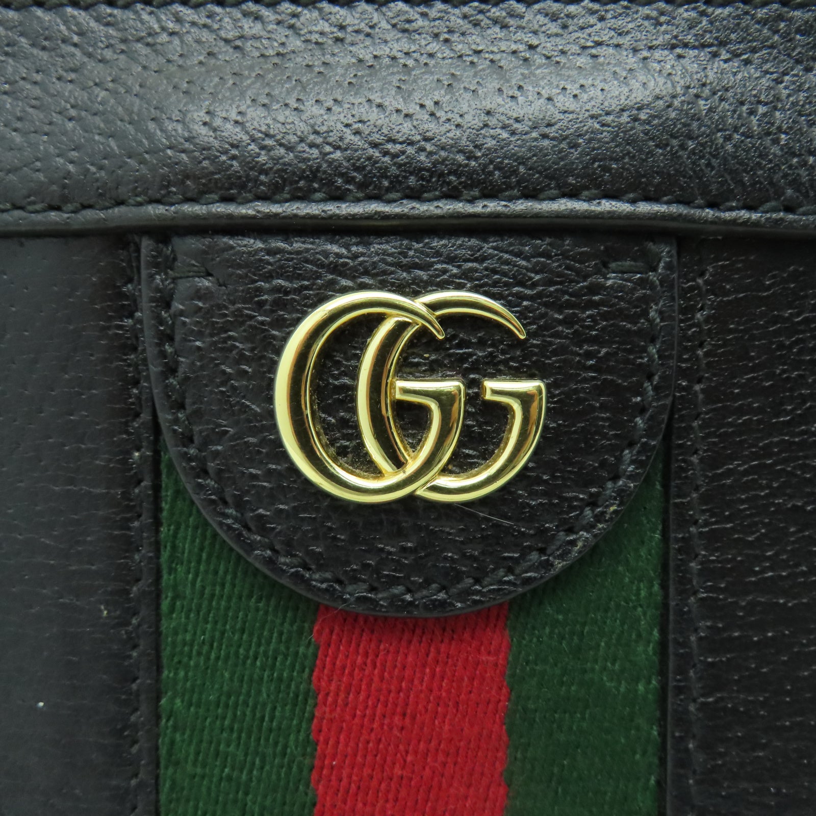 GUCCI 【激減優惠】牛皮皮革Ophidia金扣鏈帶肩背袋黑色