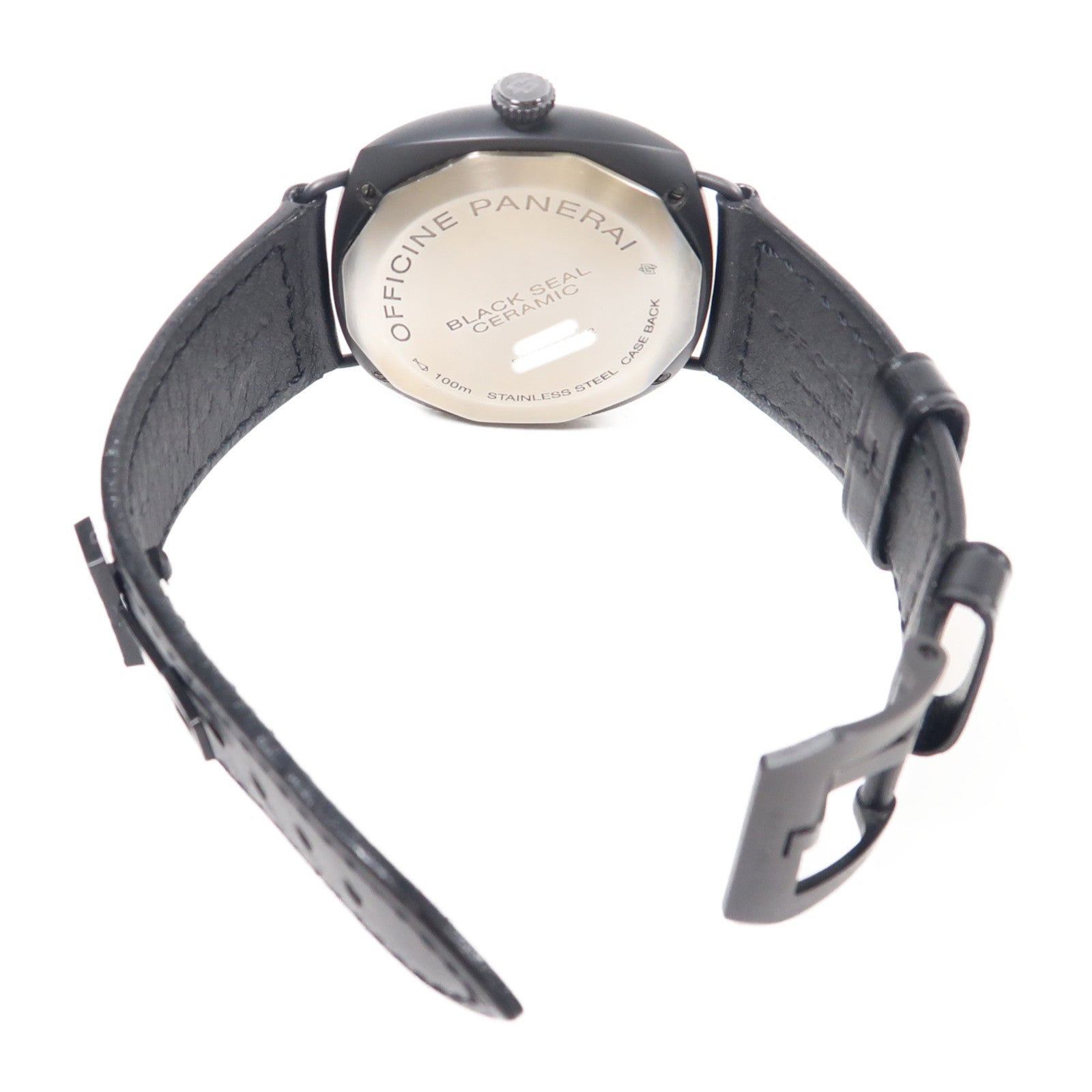 PANERAI Radiomir Black Seal不鏽鋼/橡胶帶Hand Volume Watch手錶自動機芯黑色