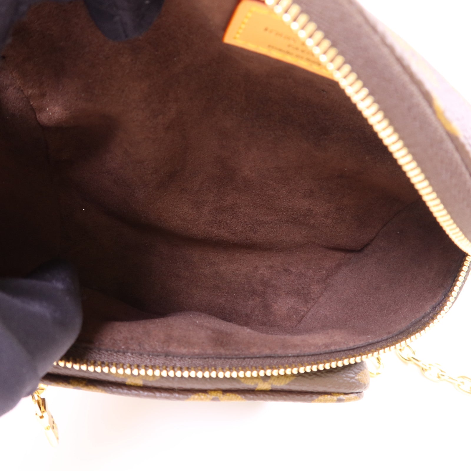 LOUIS VUITTON Monogram Mini Bumbag金扣手挽肩背兩用袋棕色